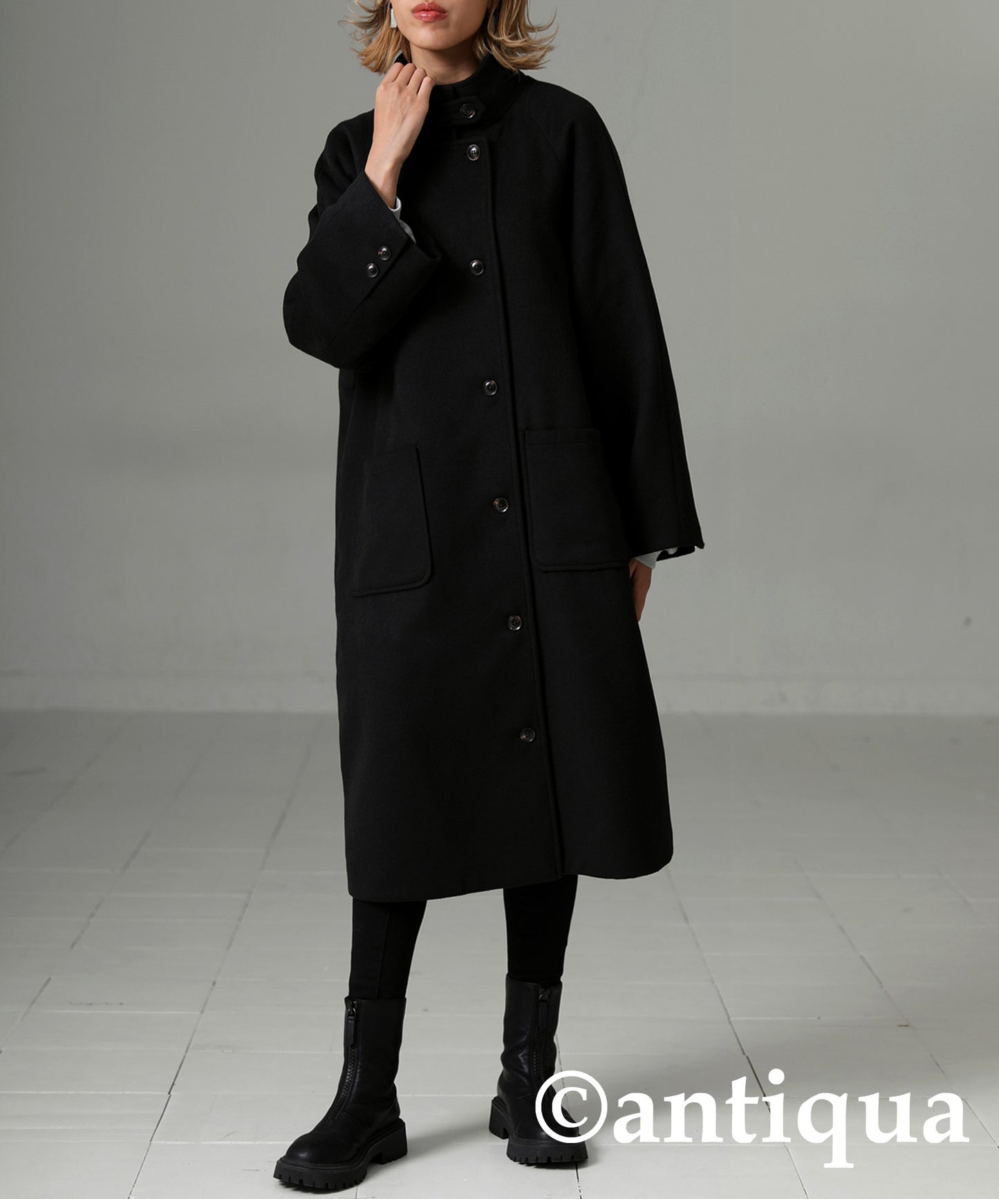 Stand collar Ladies coat outerwear