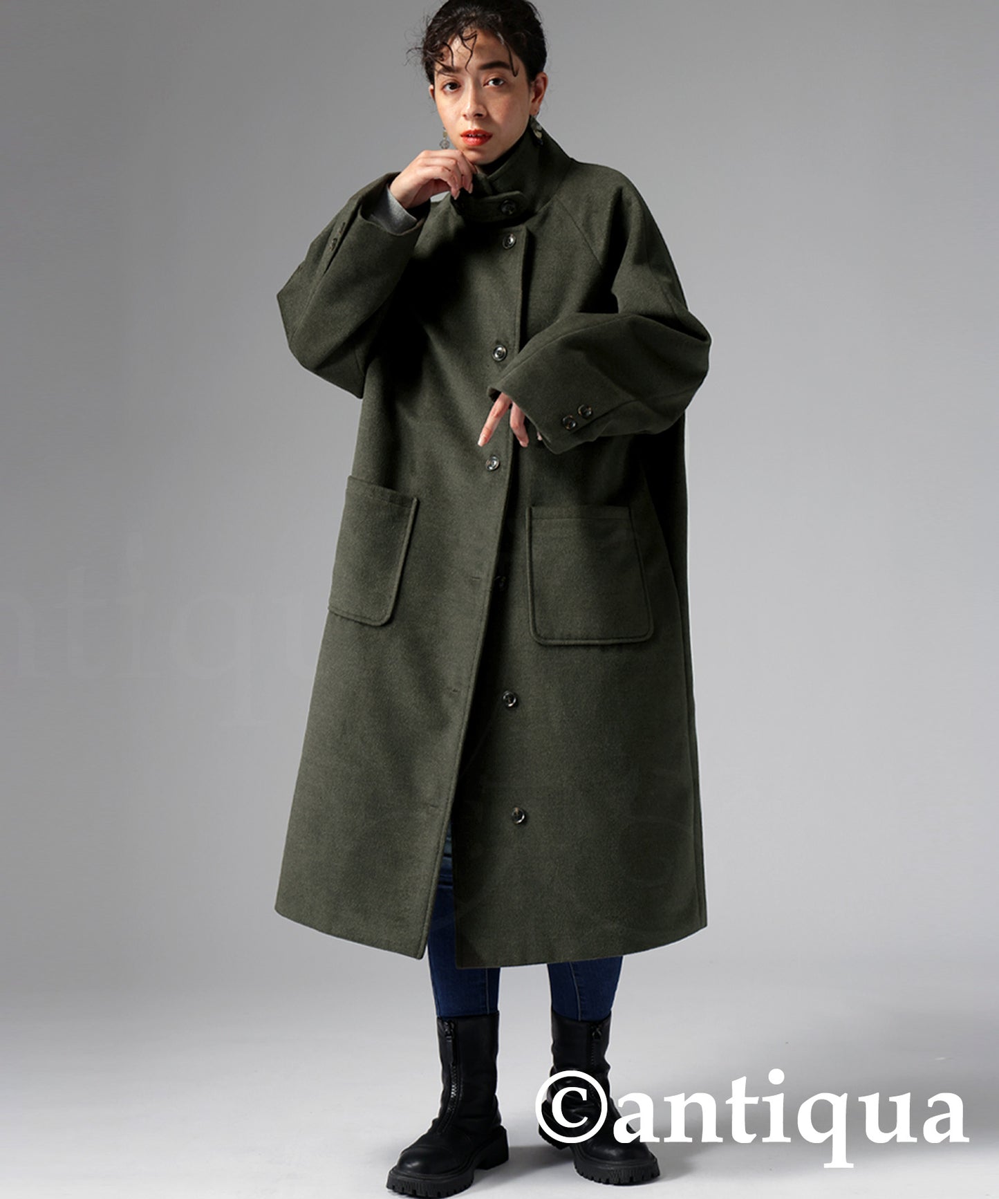 Stand collar Ladies coat outerwear