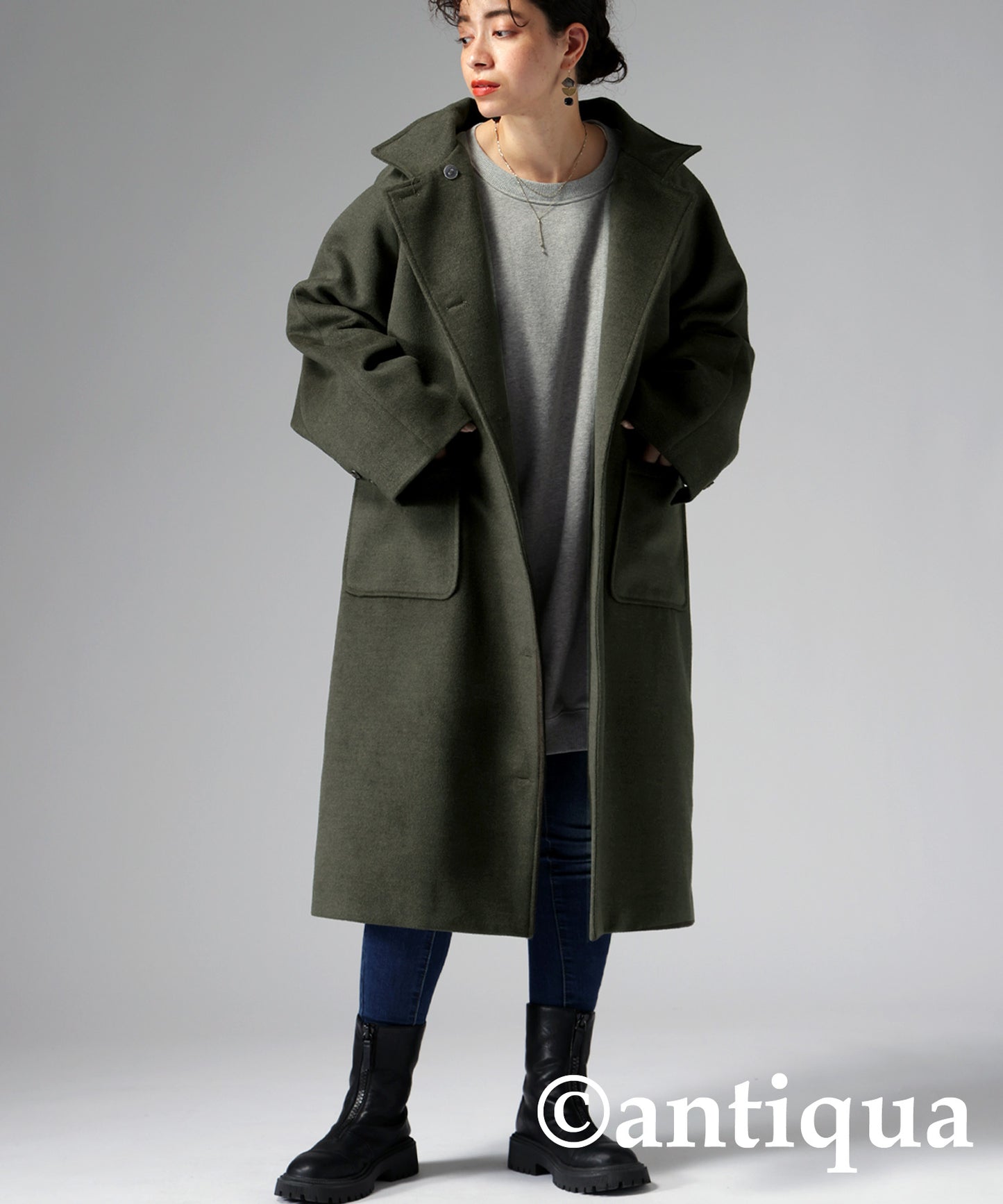 Stand collar Ladies coat outerwear