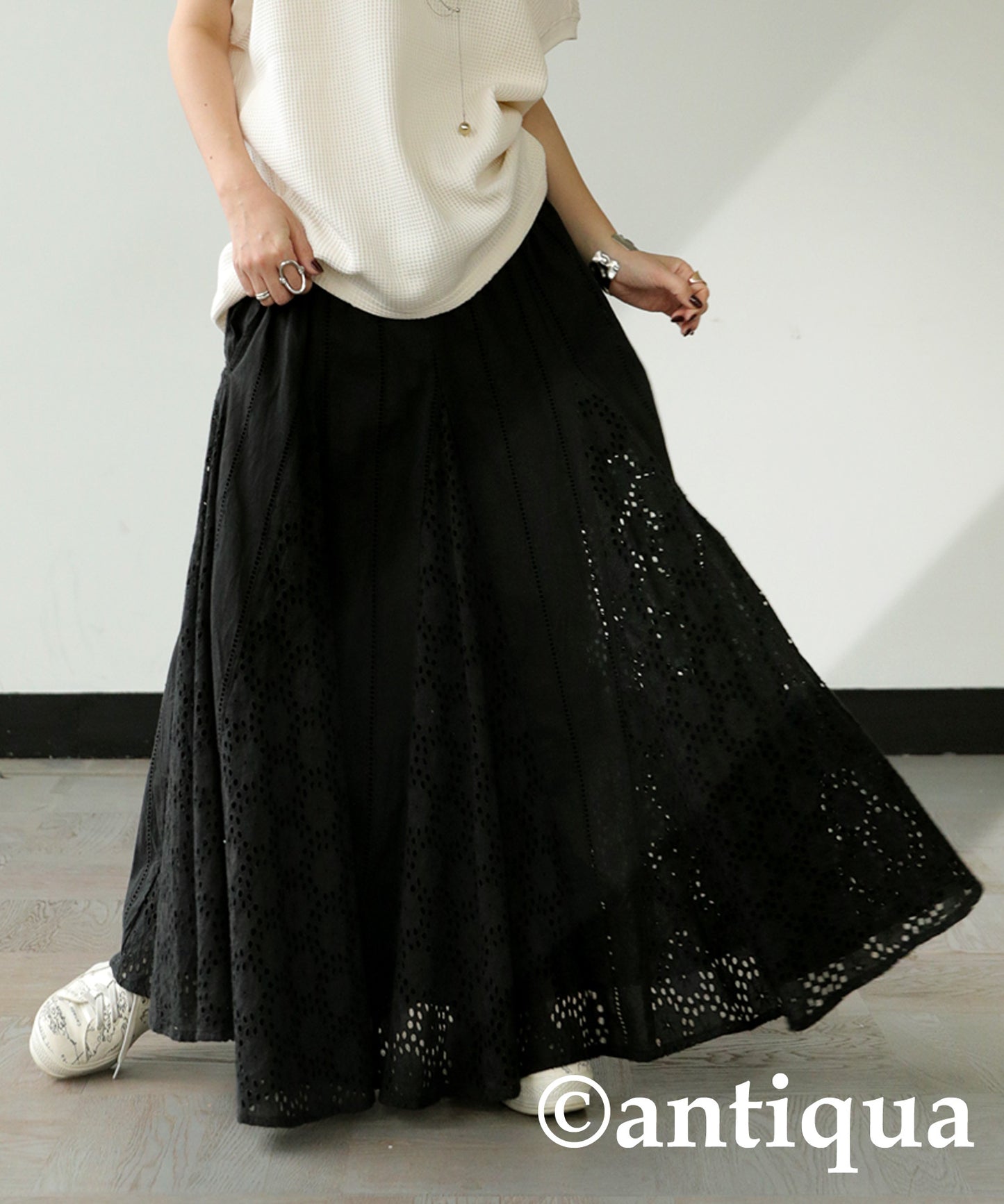 Indian Cotton Lace Flare Skirt Ladies