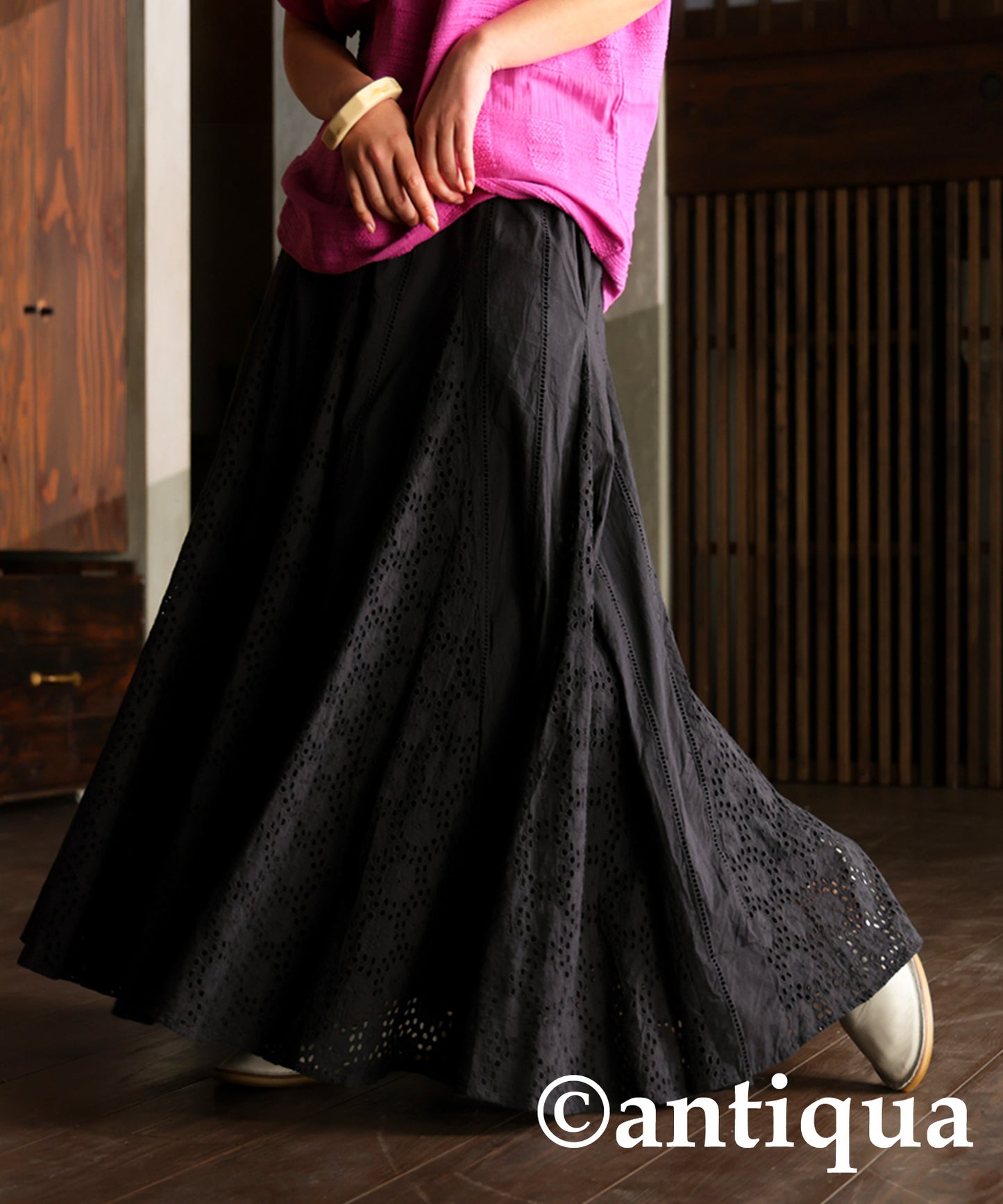 Indian Cotton Lace Flare Skirt Ladies