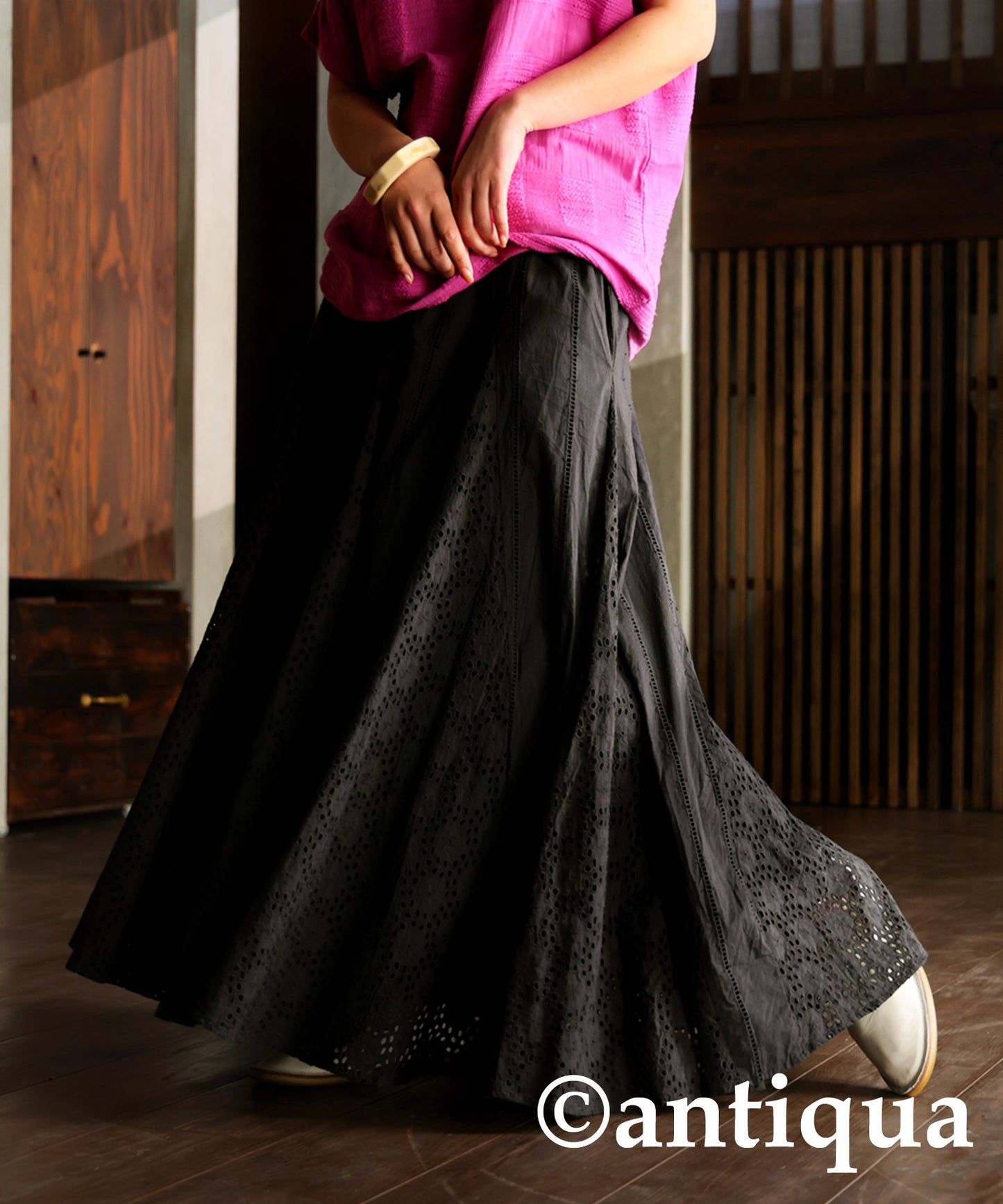 Indian Cotton Lace Flare Skirt Ladies