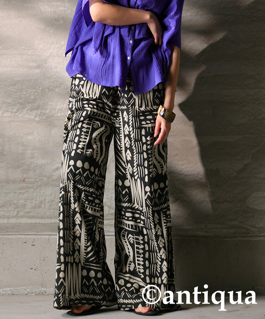 Indian Cotton Ethnic Pattern Wide Pants Ladies