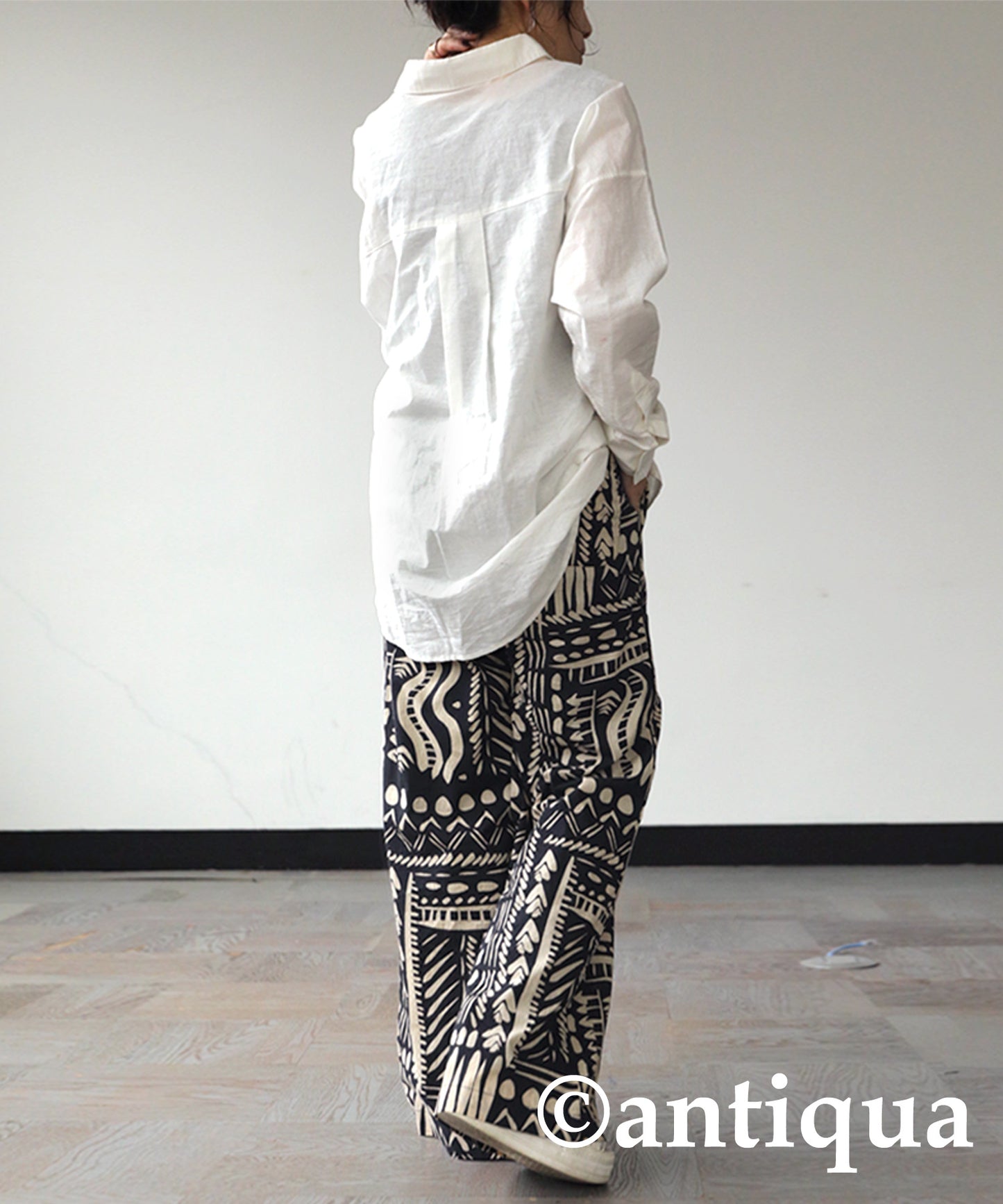 Indian Cotton Ethnic Pattern Wide Pants Ladies