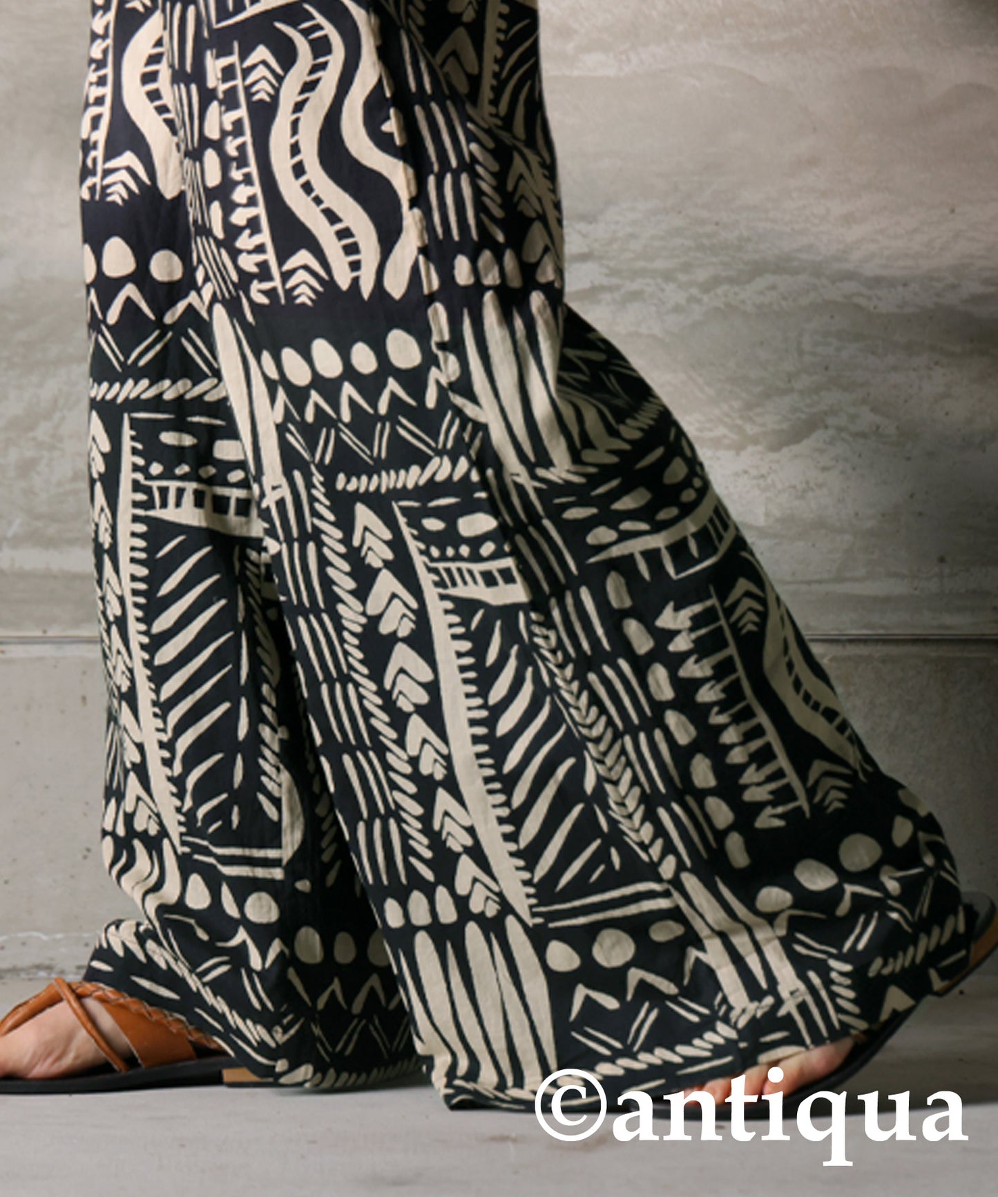 Indian Cotton Ethnic Pattern Wide Pants Ladies