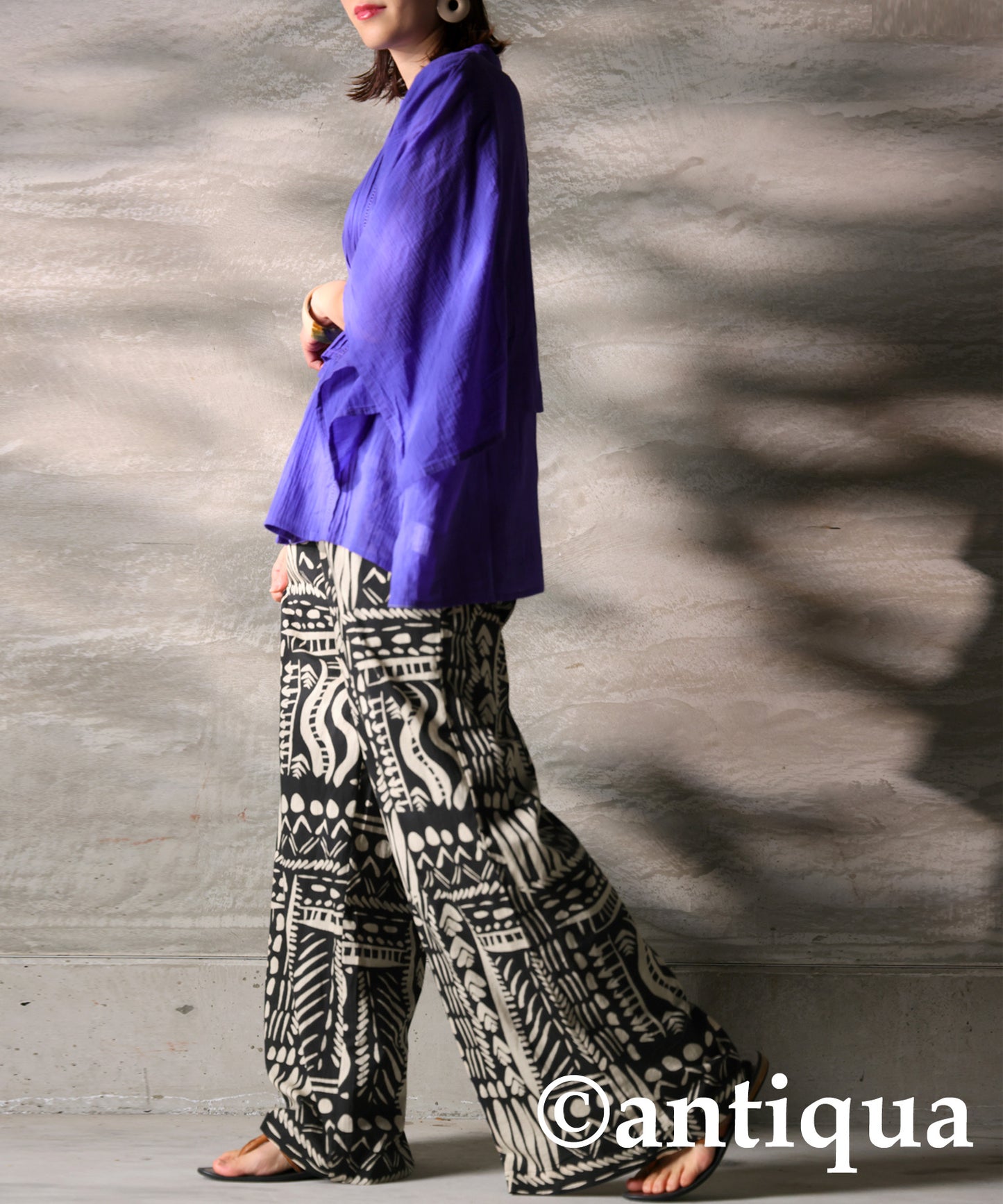 Indian Cotton Ethnic Pattern Wide Pants Ladies