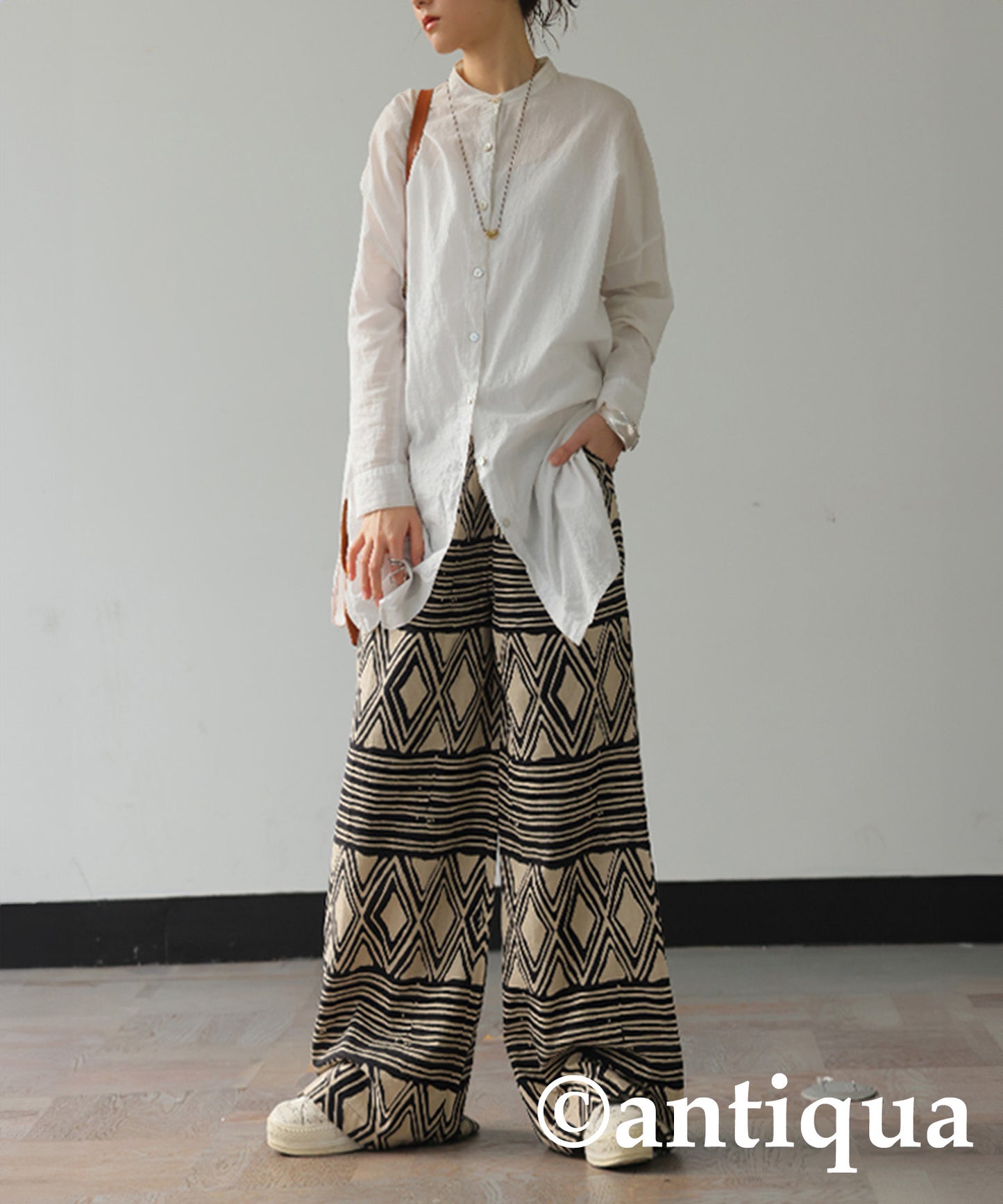 Indian Cotton Ethnic Pattern Wide Pants Ladies