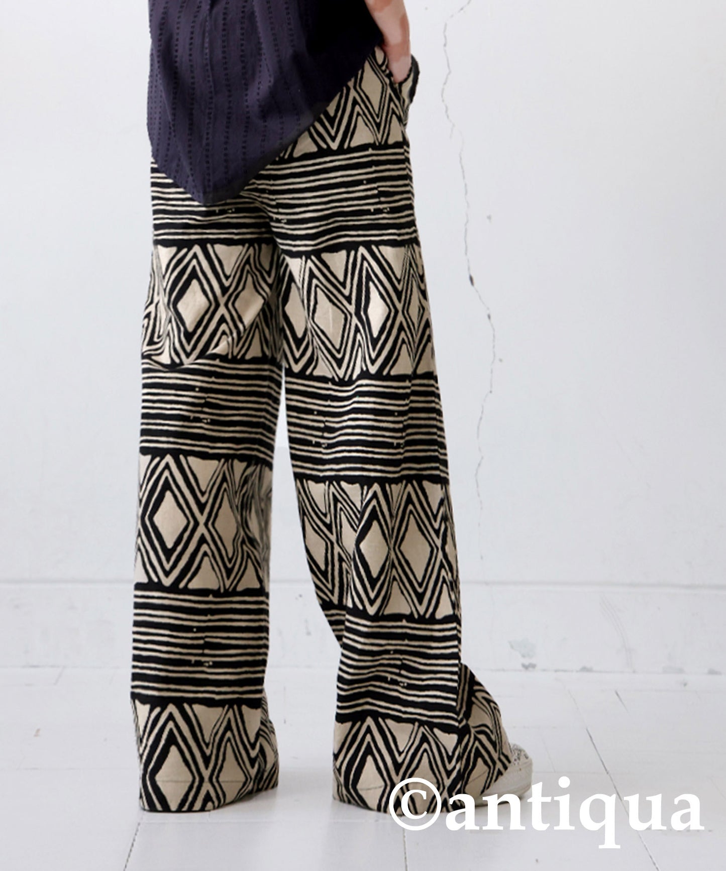 Indian Cotton Ethnic Pattern Wide Pants Ladies