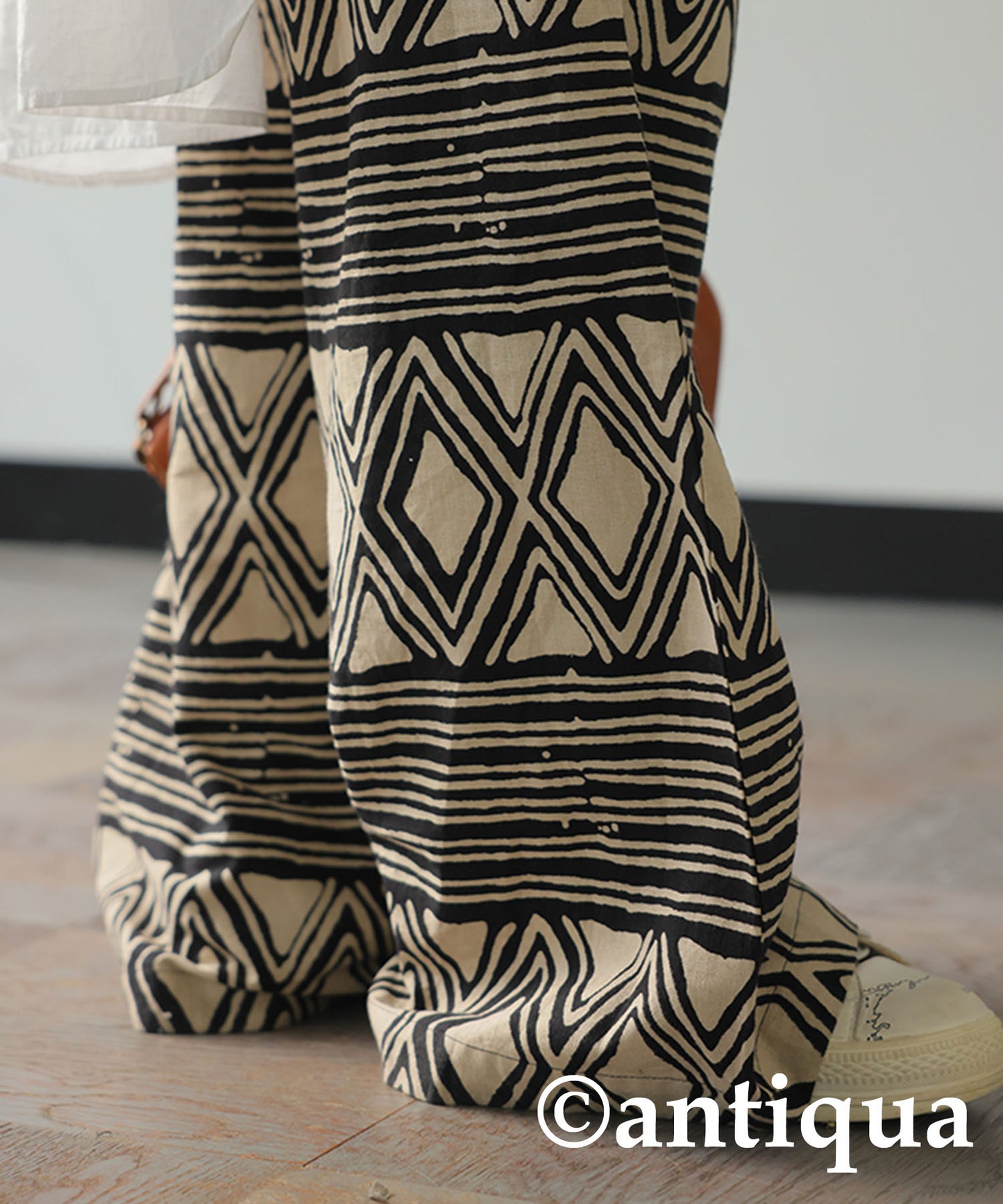 Indian Cotton Ethnic Pattern Wide Pants Ladies