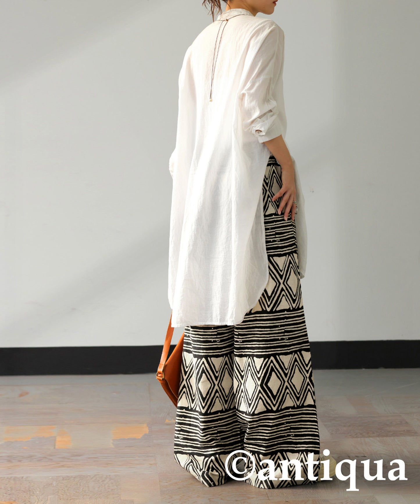 Indian Cotton Ethnic Pattern Wide Pants Ladies