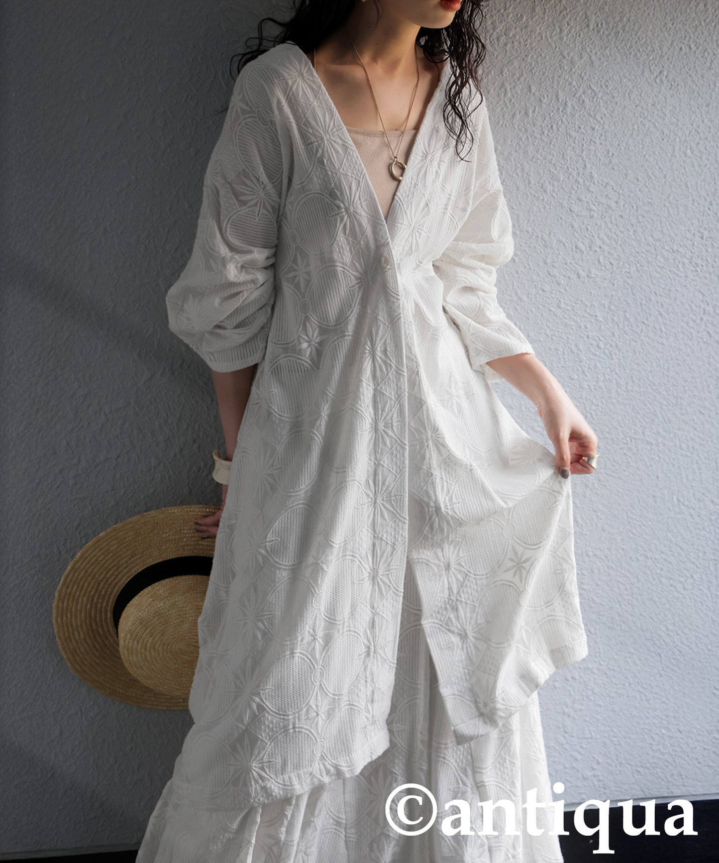 Ladies Lace Long Cardigan