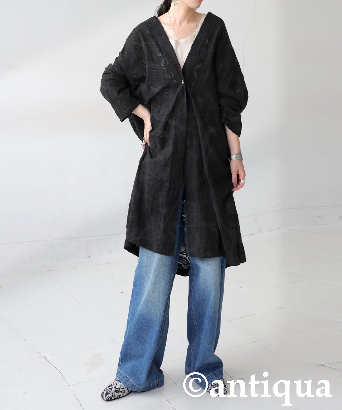 Ladies Lace Long Cardigan