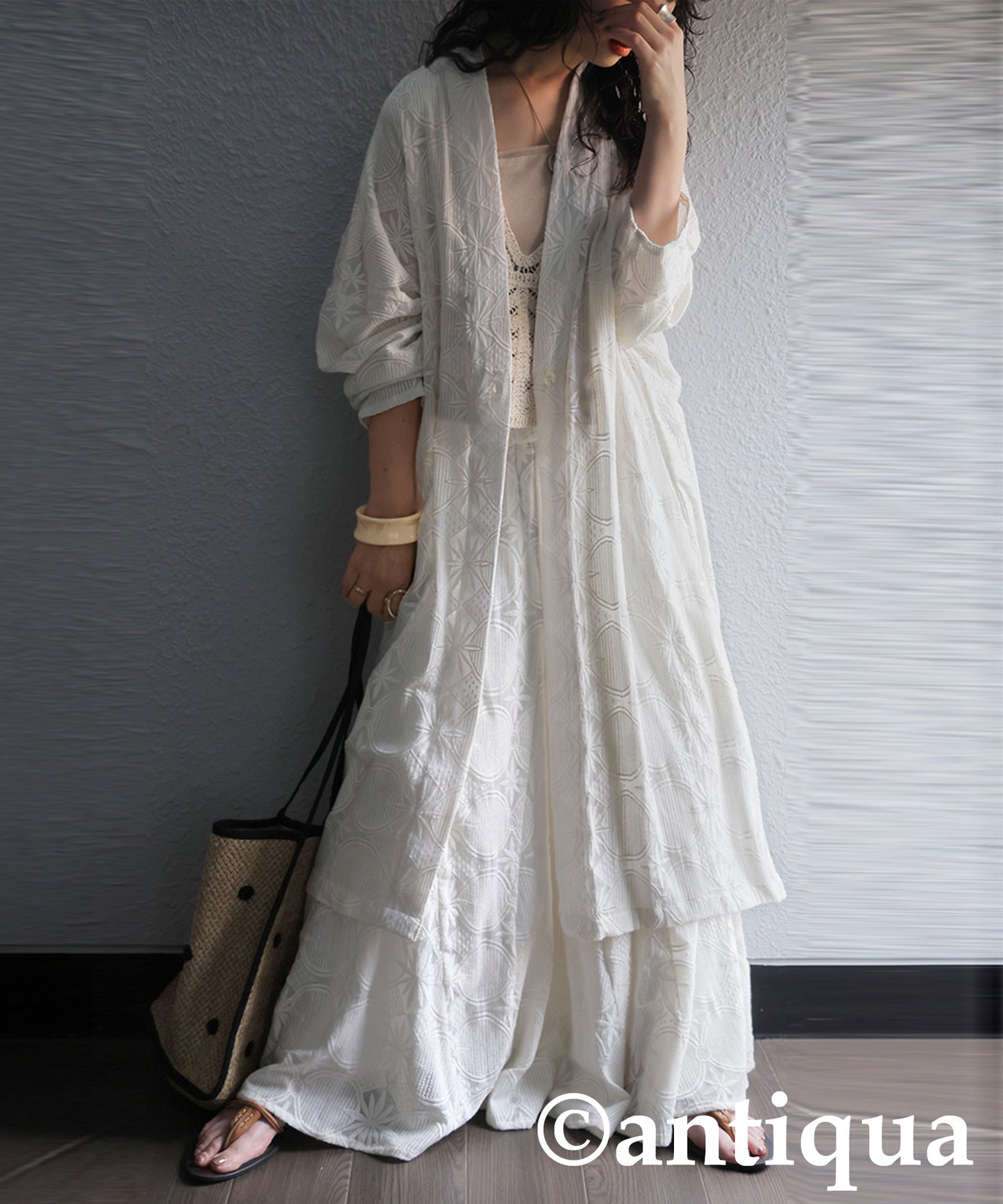 Ladies Lace Long Cardigan