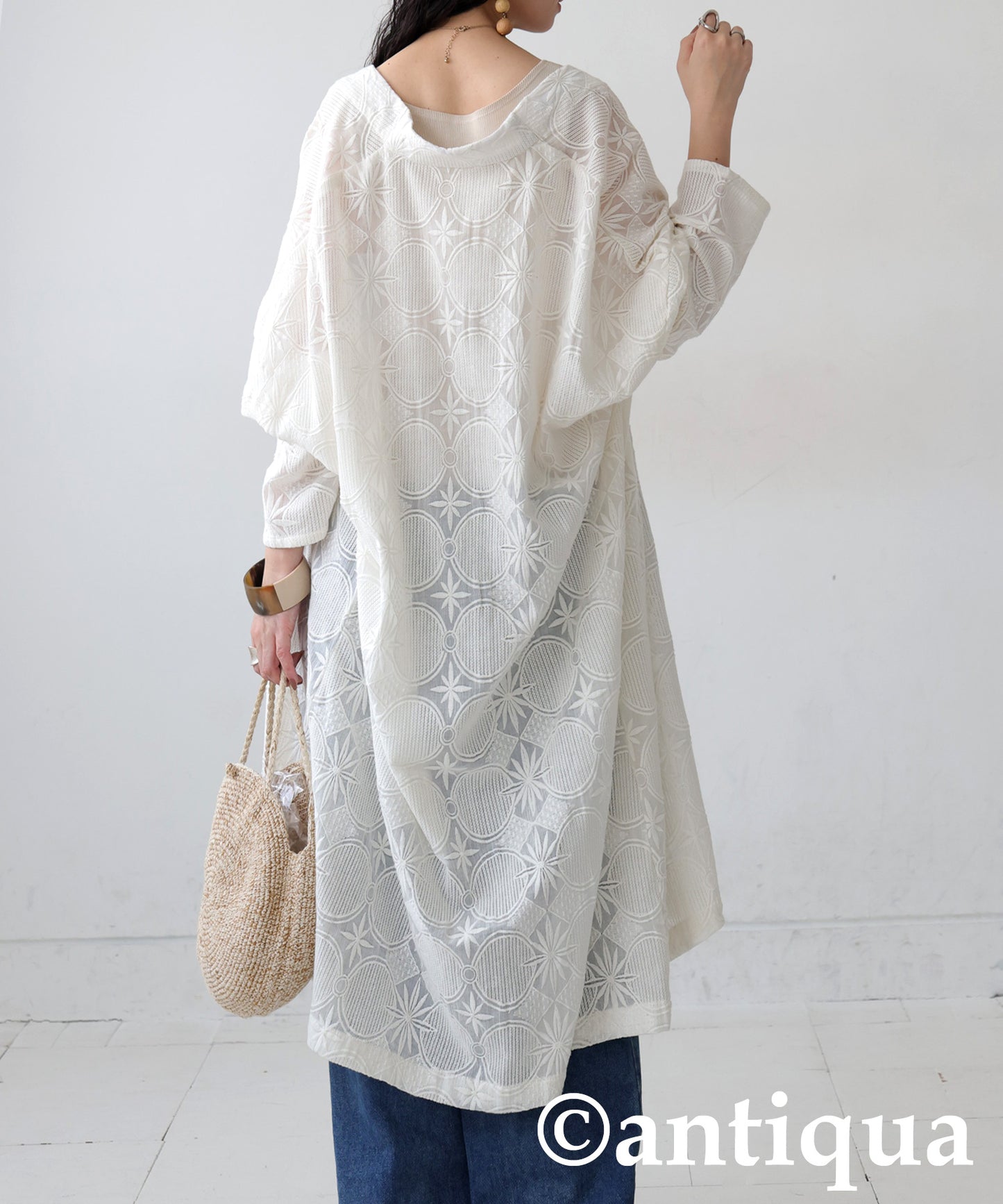 Ladies Lace Long Cardigan