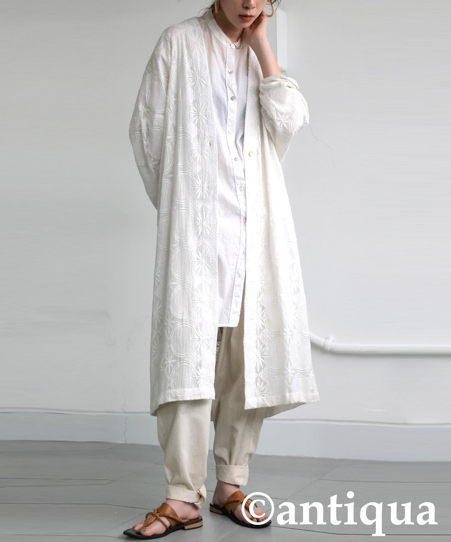 Ladies Lace Long Cardigan