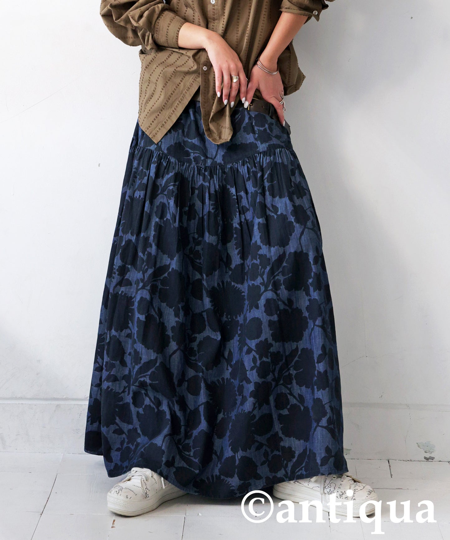 Botanical Pattern Skirt Ladies