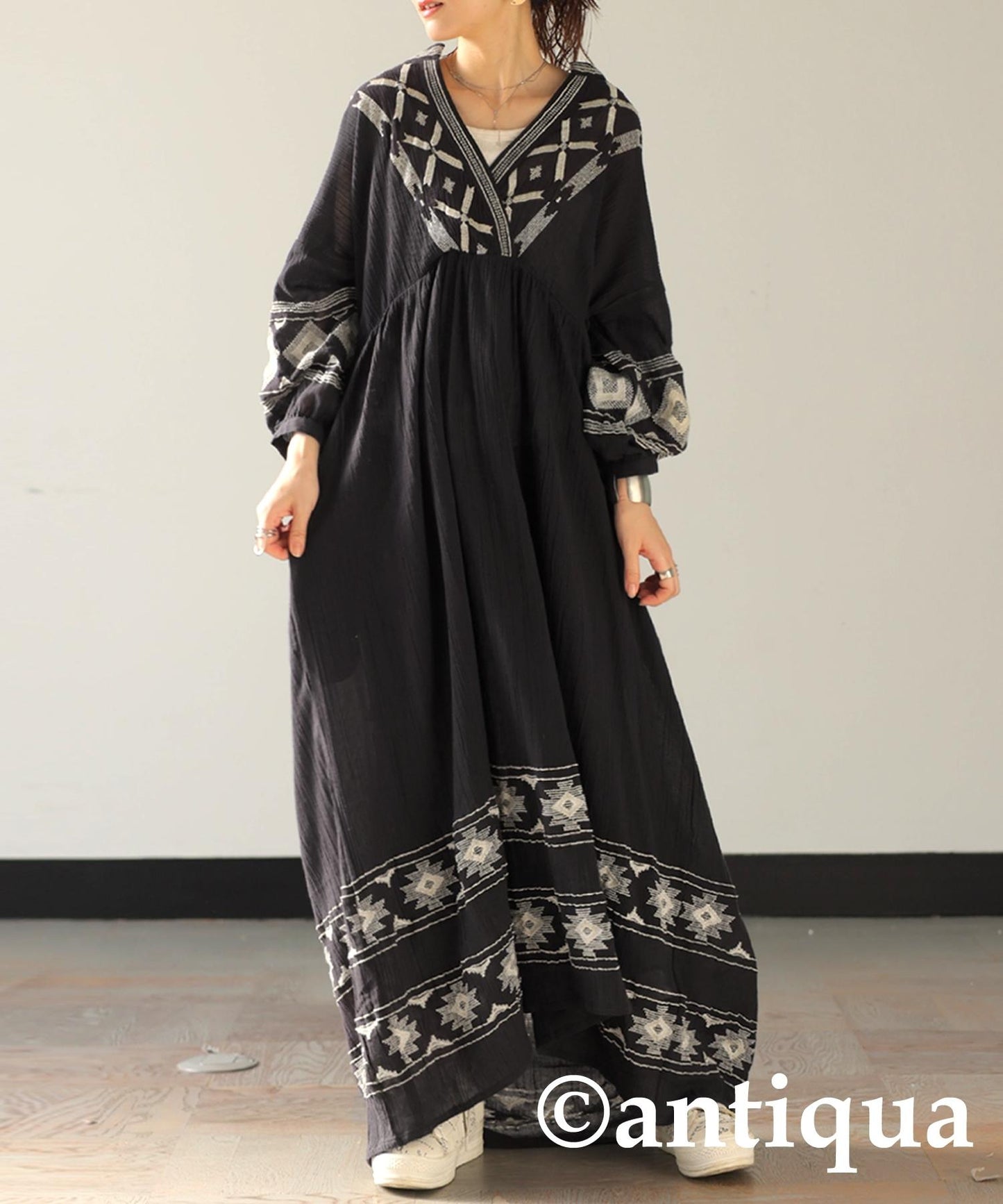 Ladies Indian Cotton Embroidery Dress