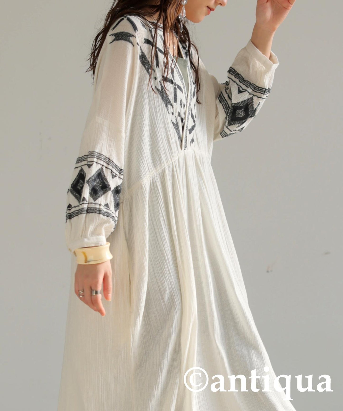 Ladies Indian Cotton Embroidery Dress