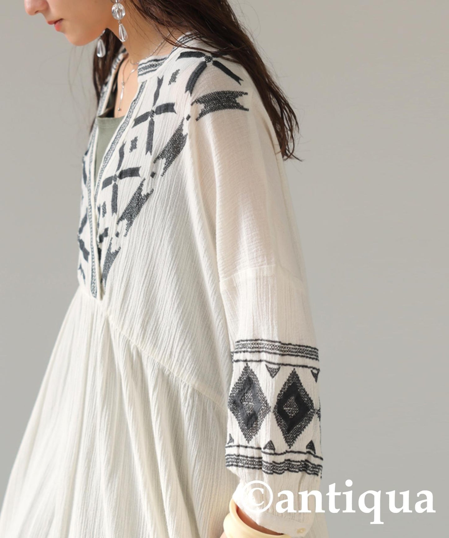 Ladies Indian Cotton Embroidery Dress