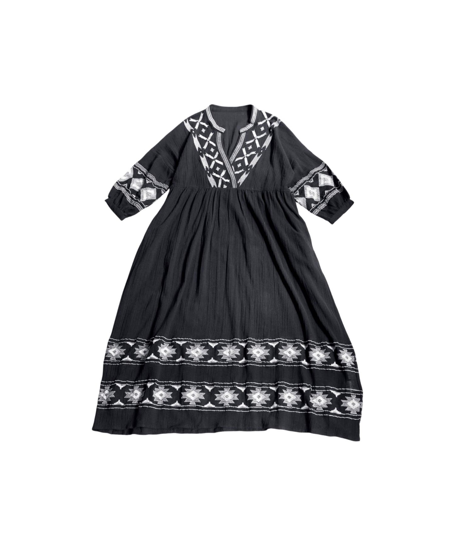Ladies Indian Cotton Embroidery Dress