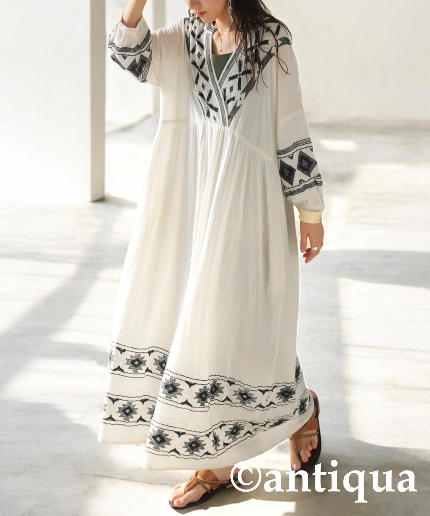 Ladies Indian Cotton Embroidery Dress