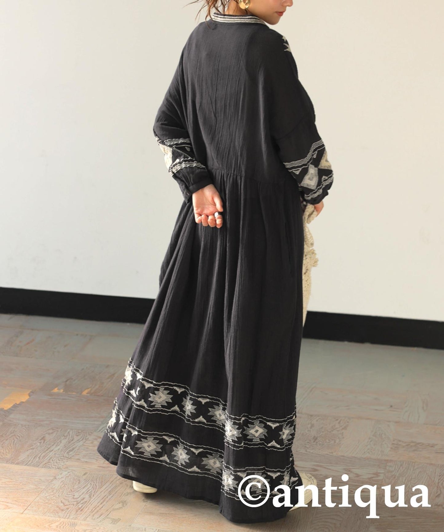 Ladies Indian Cotton Embroidery Dress