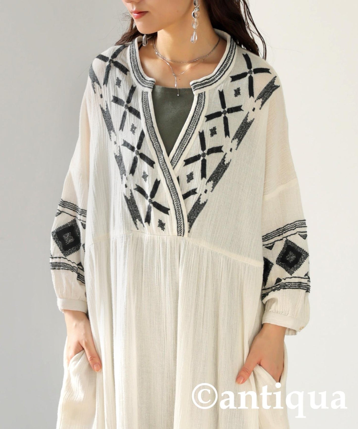 Ladies Indian Cotton Embroidery Dress