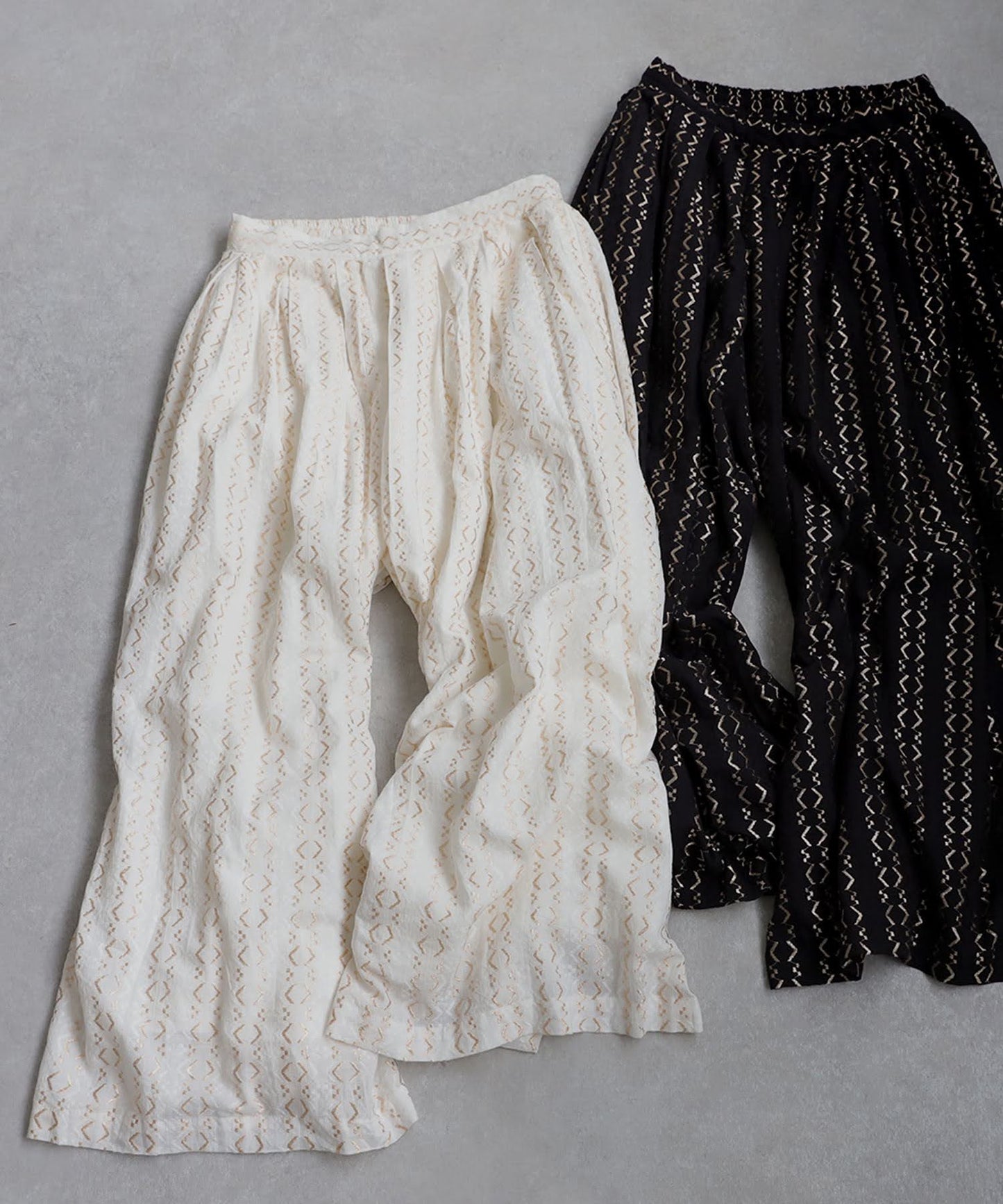 Ladies Embroidered Flare Pants