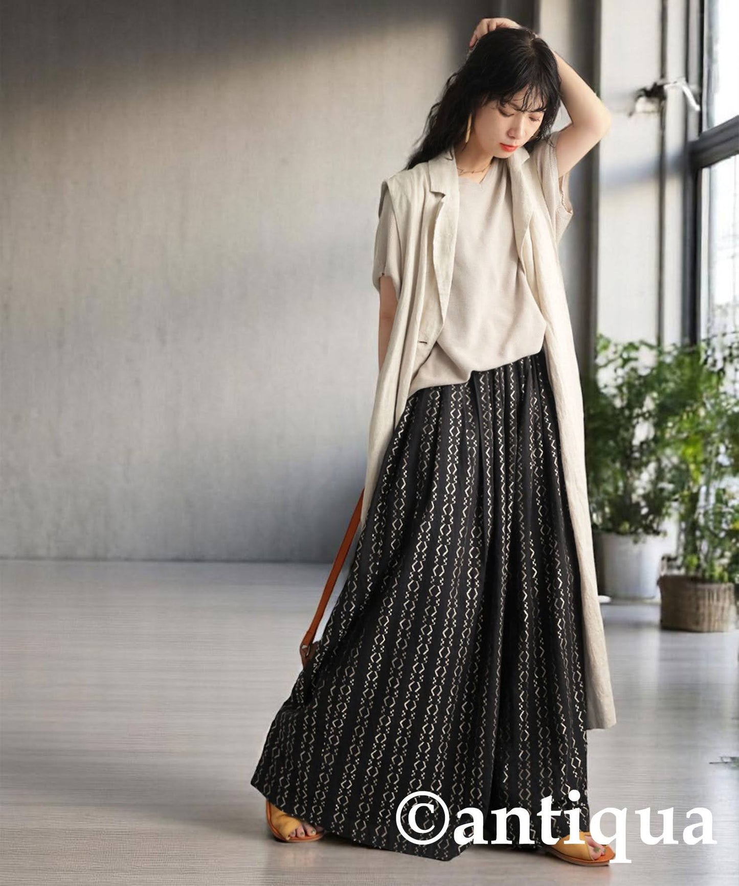 Ladies Embroidered Flare Pants