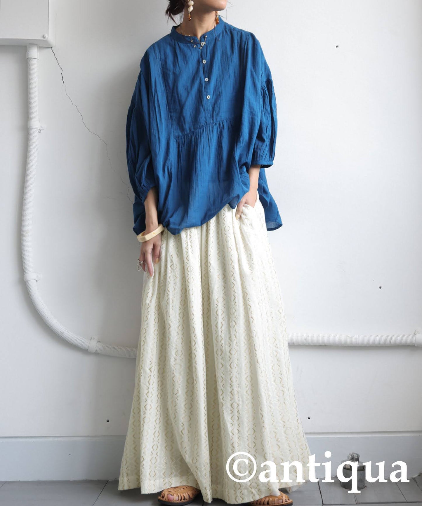 Ladies Embroidered Flare Pants