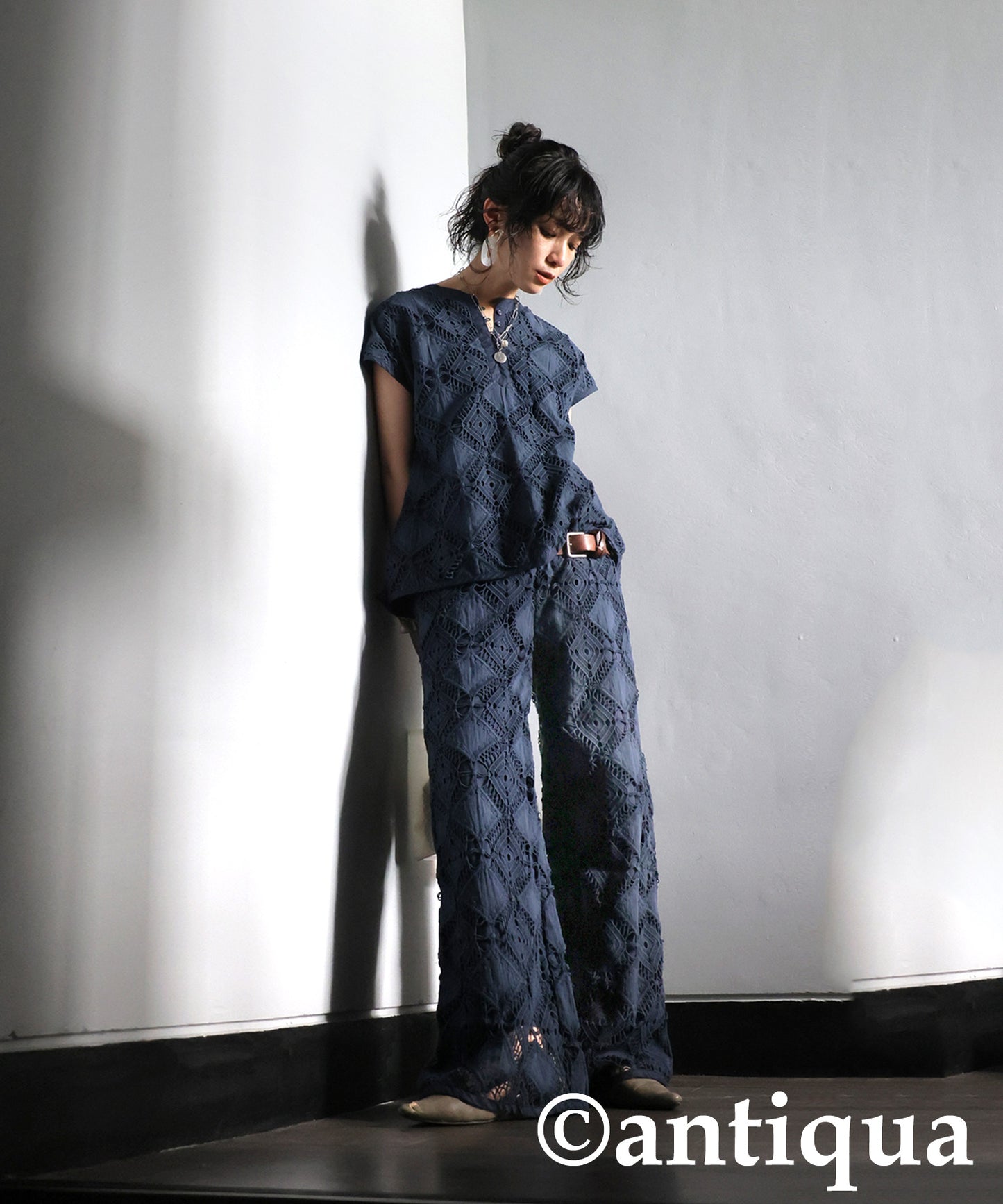 Ladies Lace Tucked Pants