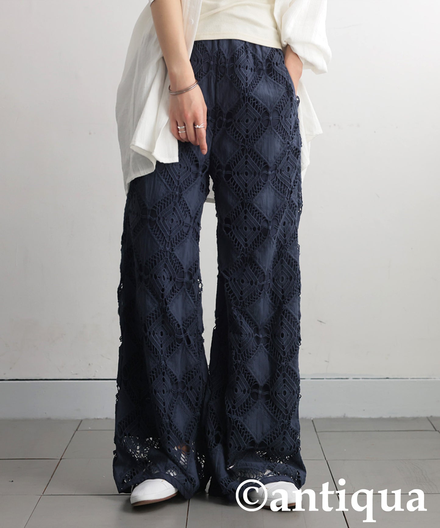 Ladies Lace Tucked Pants