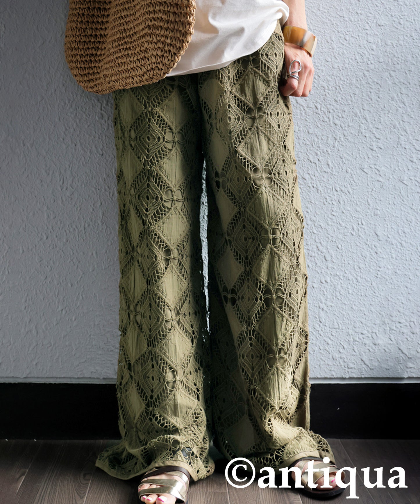 Ladies Lace Tucked Pants