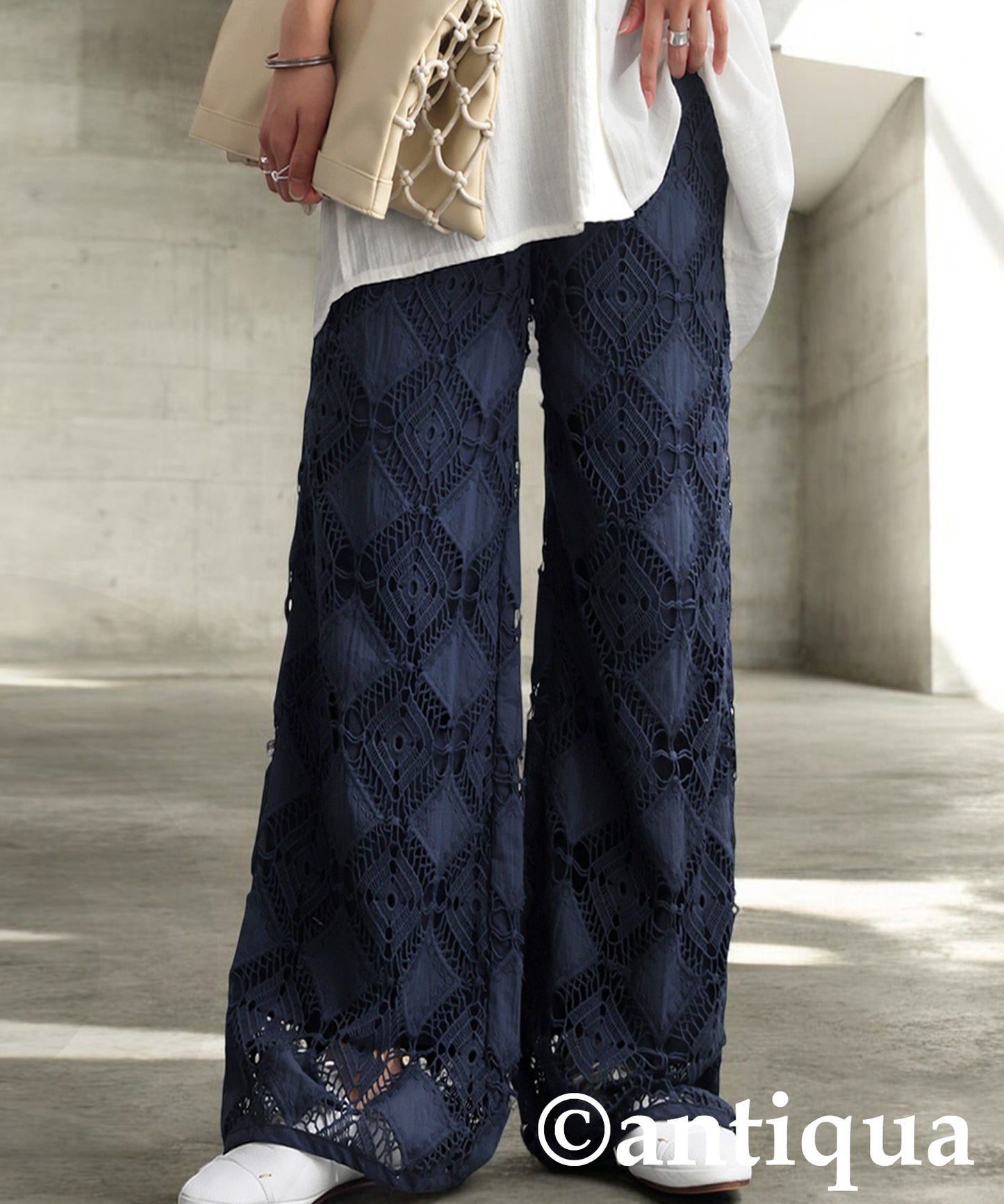 Ladies Lace Tucked Pants