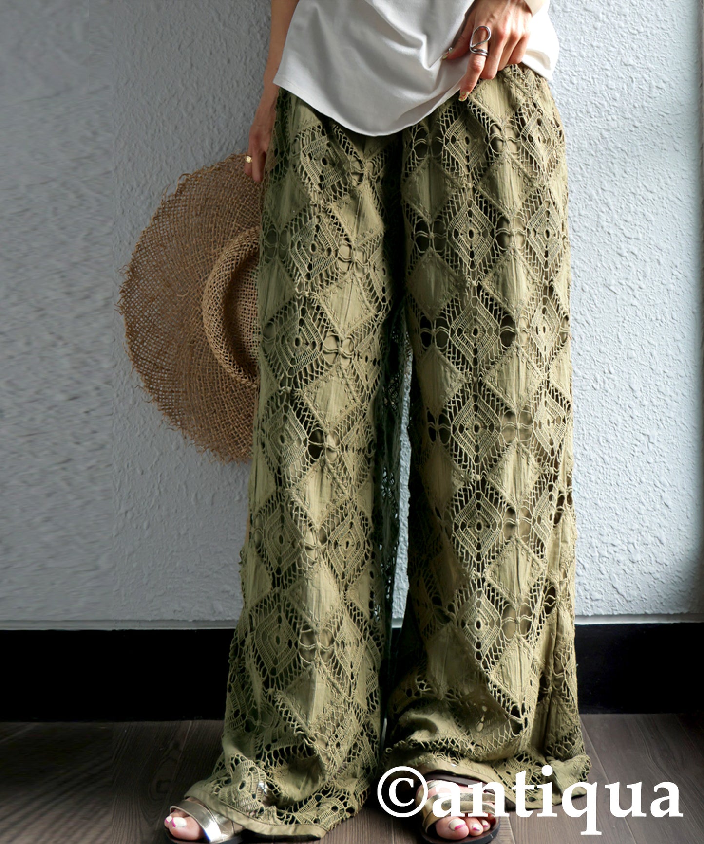 Ladies Lace Tucked Pants