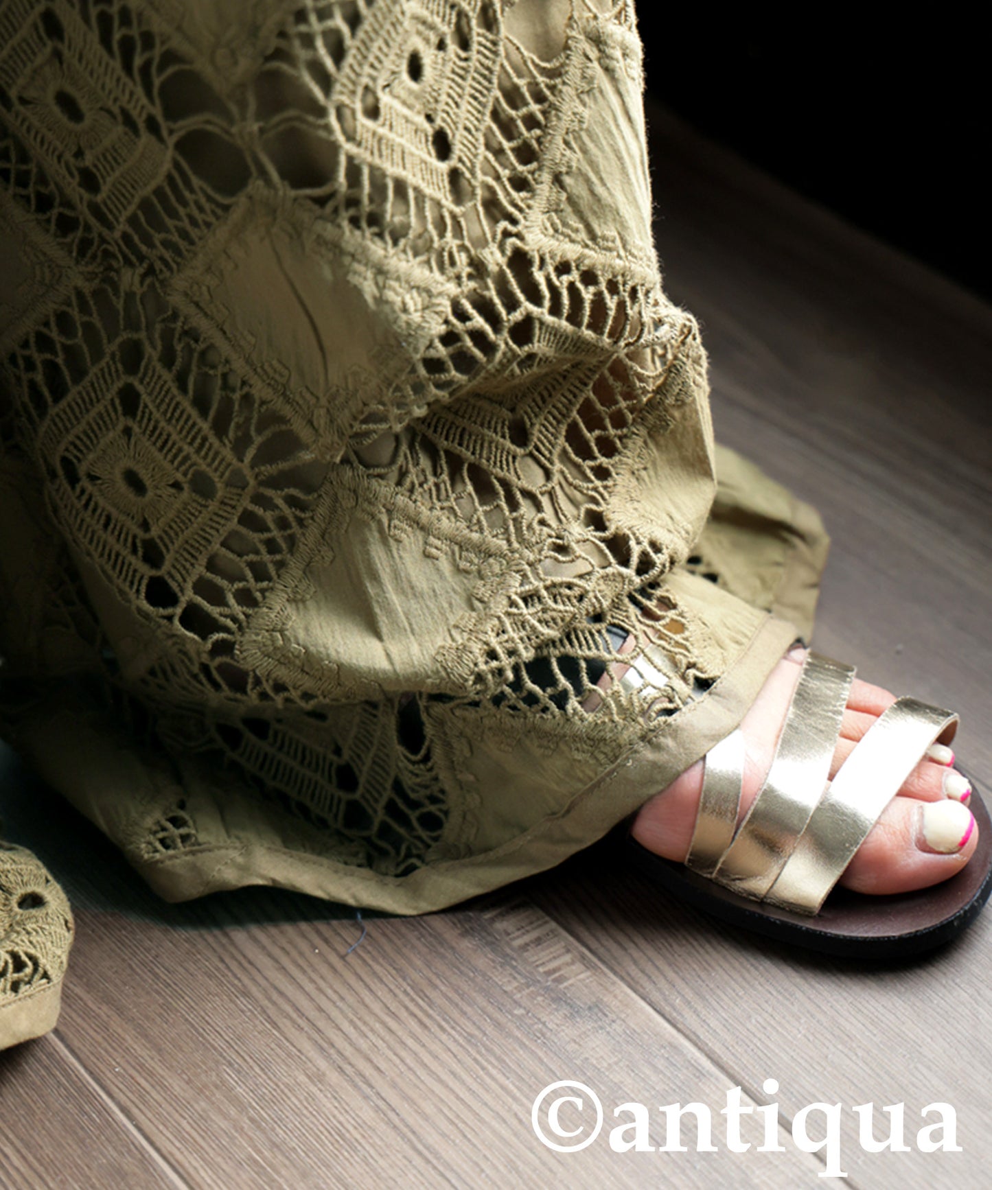 Ladies Lace Tucked Pants