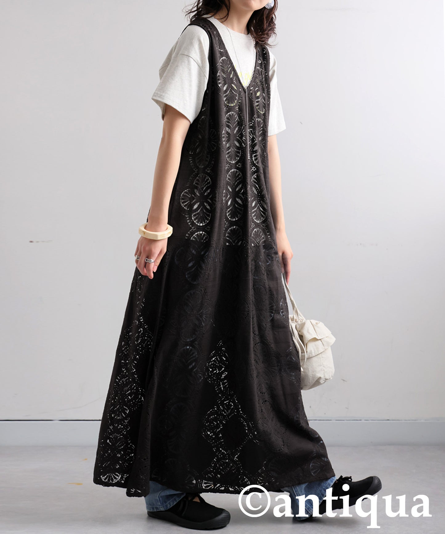 Ladies Indian Cotton Lace Dress