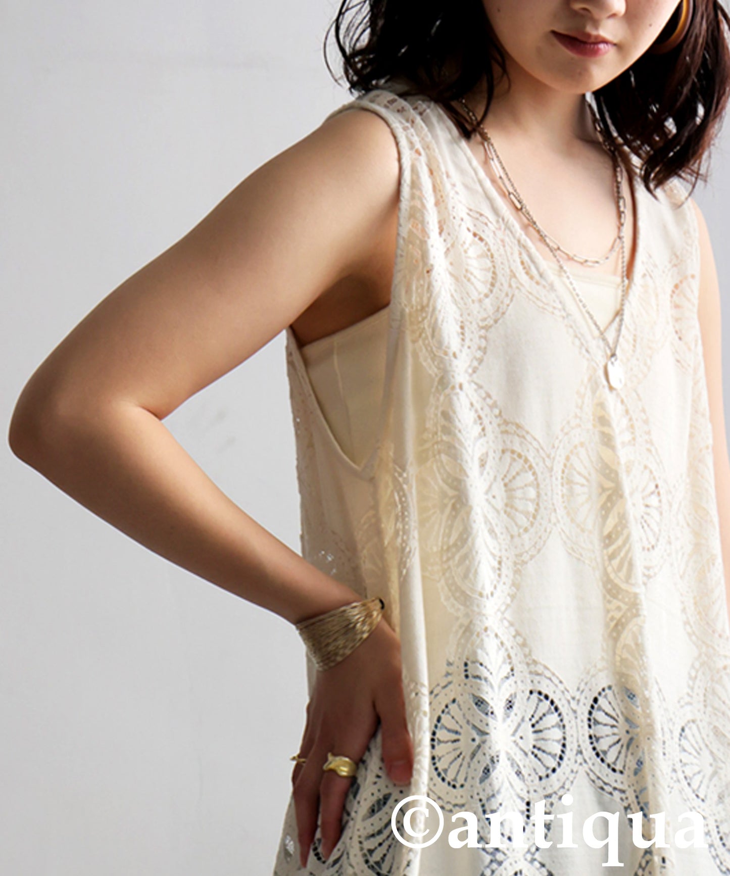 Ladies Indian Cotton Lace Dress