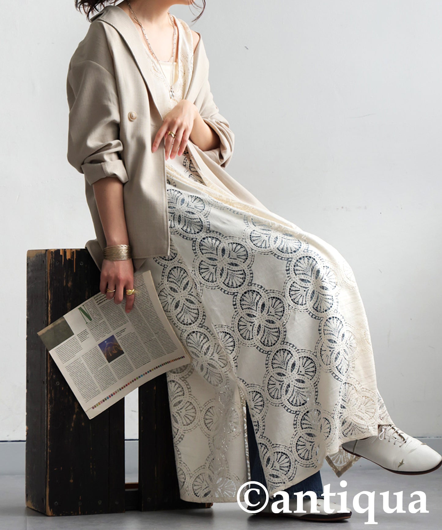 Ladies Indian Cotton Lace Dress