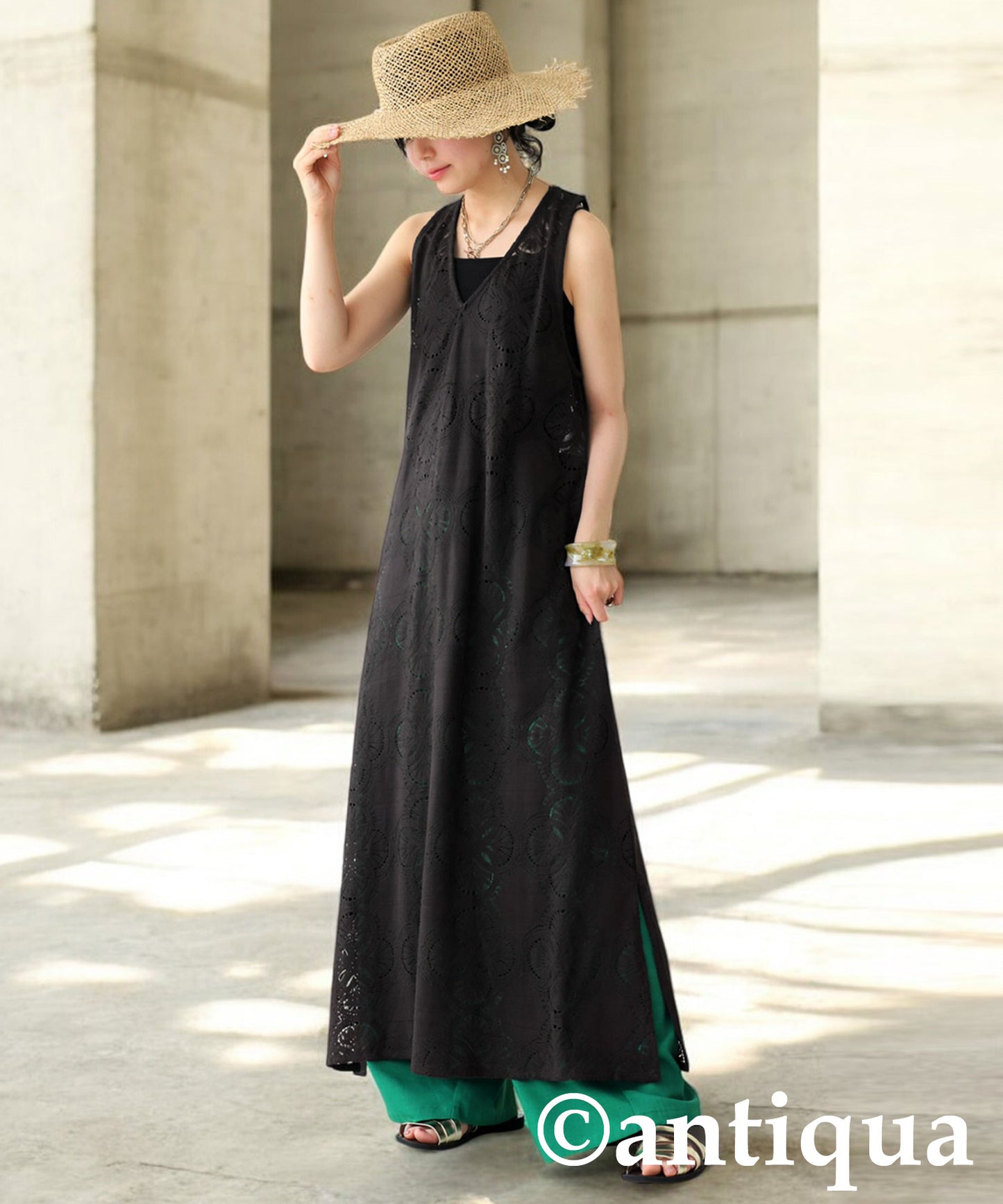 Ladies Indian Cotton Lace Dress