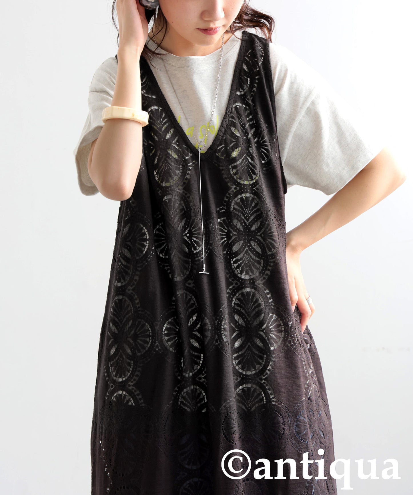 Ladies Indian Cotton Lace Dress