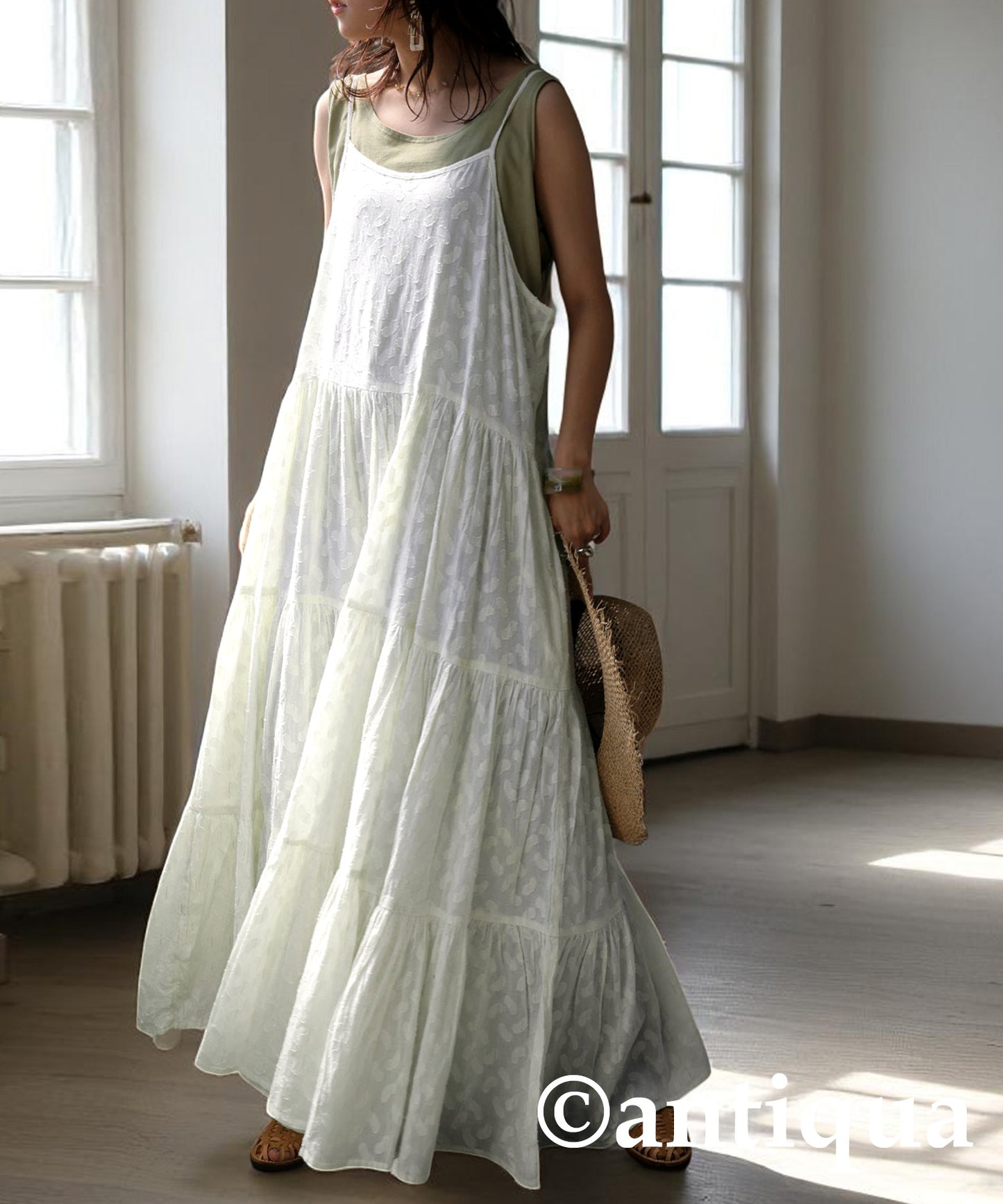 Ladies Dobby Tiered Cami Dress