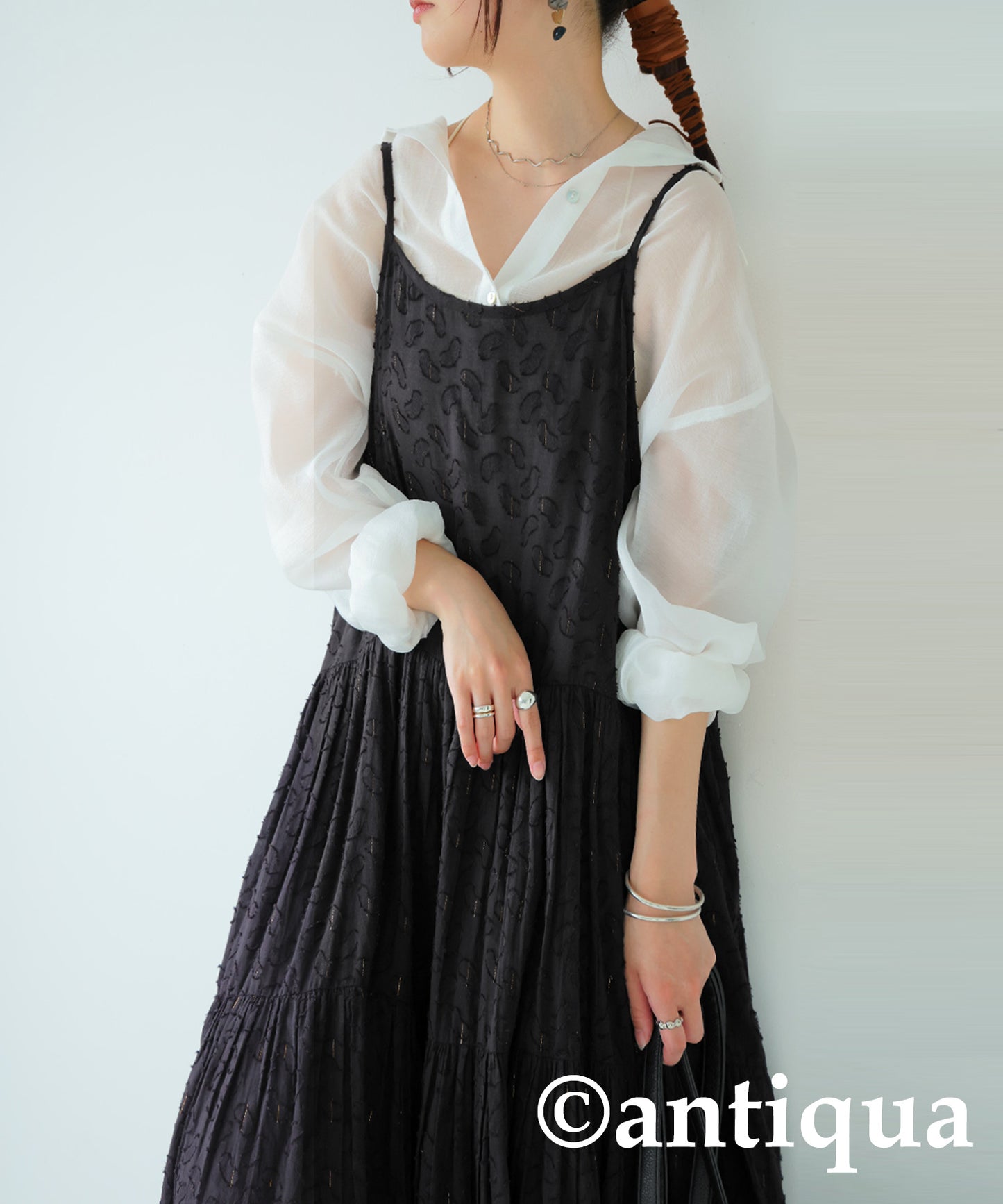 Ladies Dobby Tiered Cami Dress