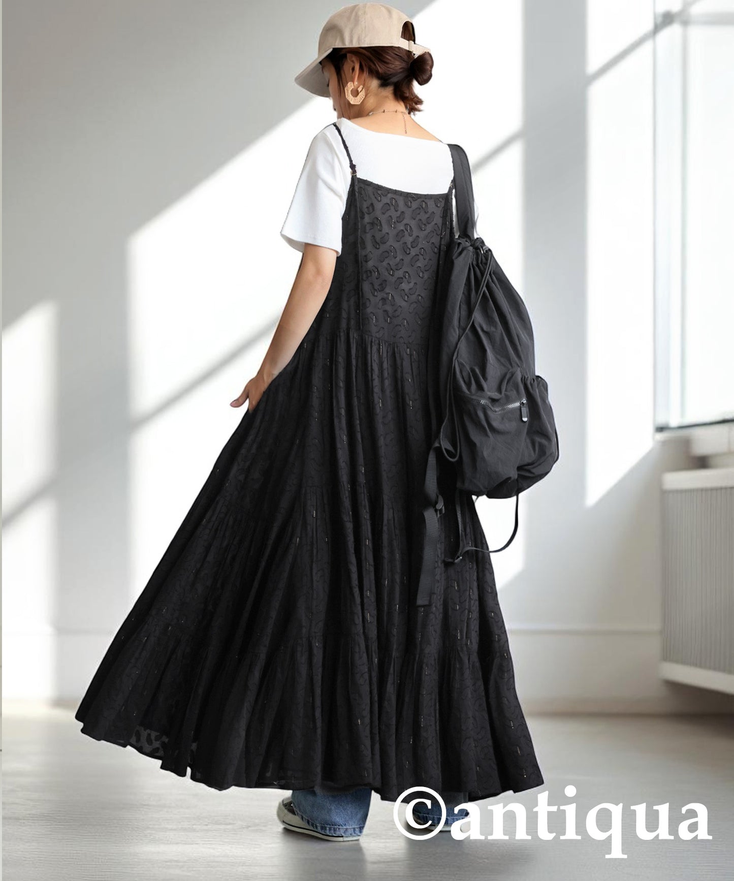 Ladies Dobby Tiered Cami Dress