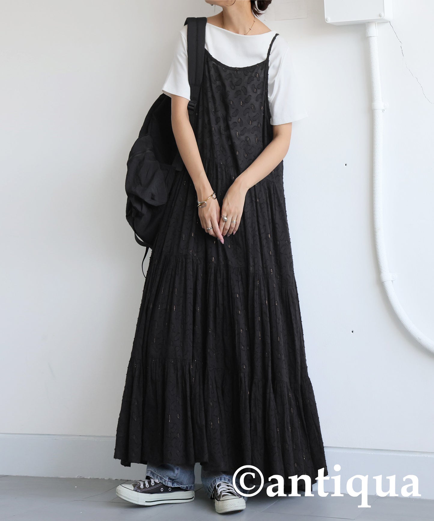 Ladies Dobby Tiered Cami Dress