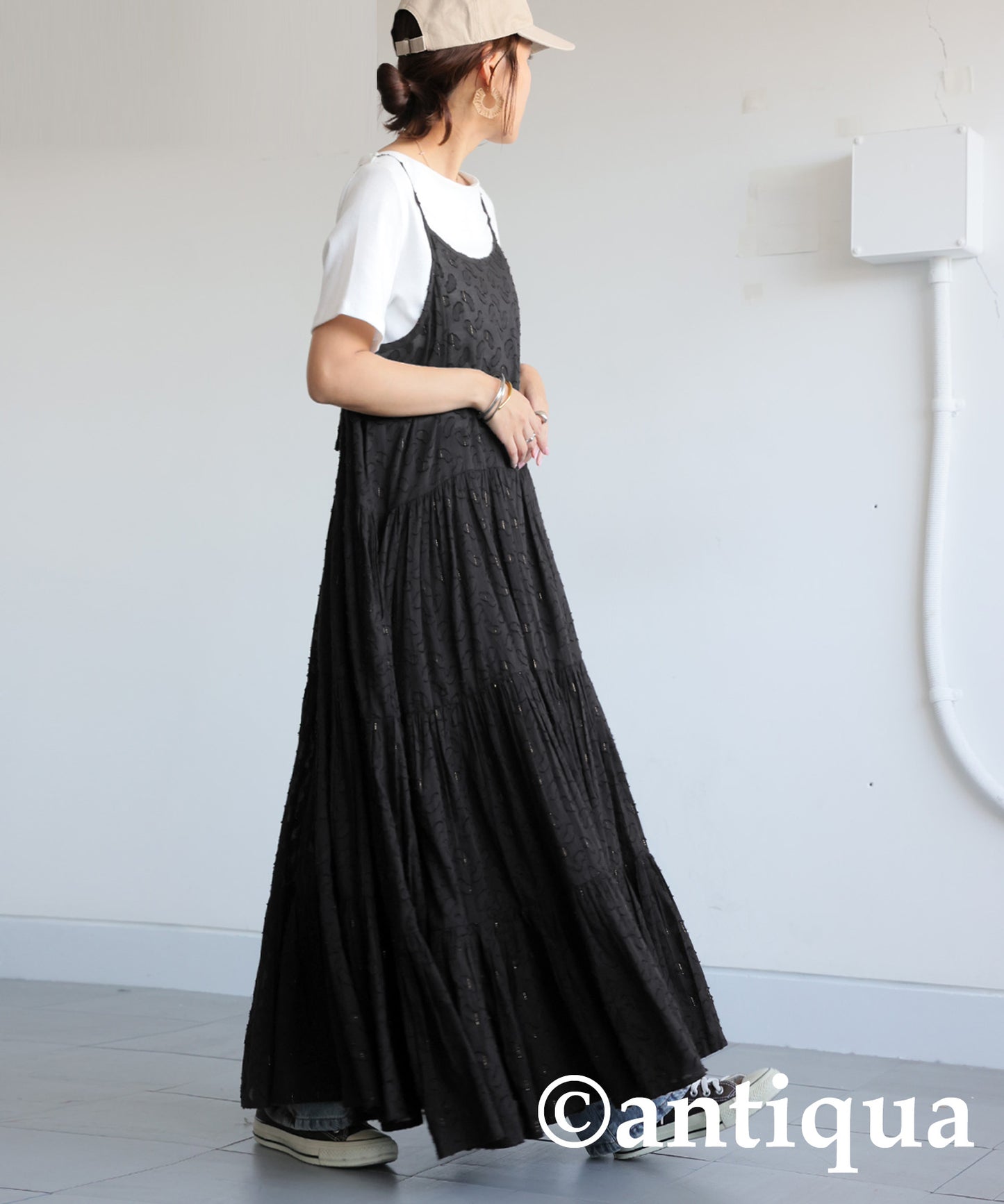 Ladies Dobby Tiered Cami Dress