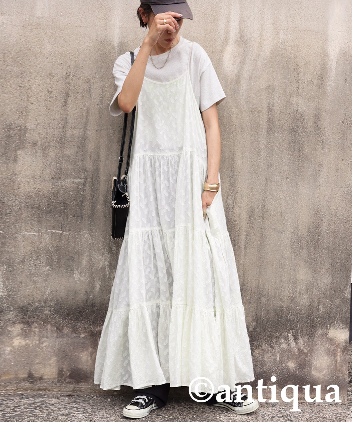 Ladies Dobby Tiered Cami Dress