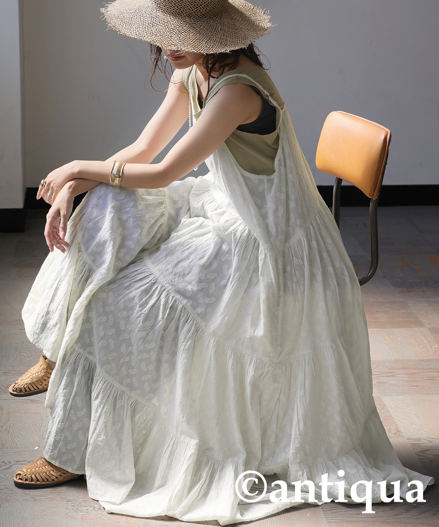 Ladies Dobby Tiered Cami Dress