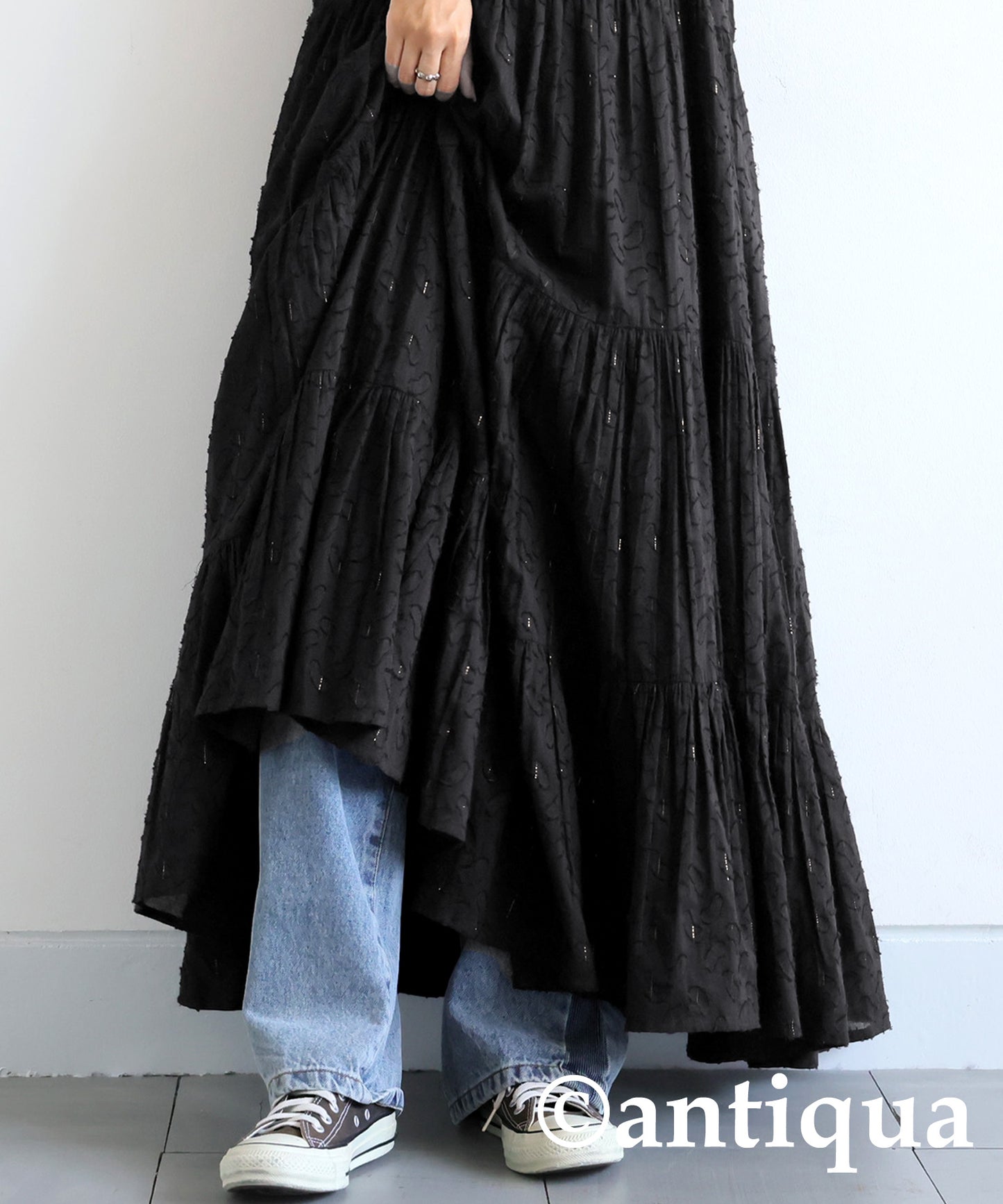 Ladies Dobby Tiered Cami Dress