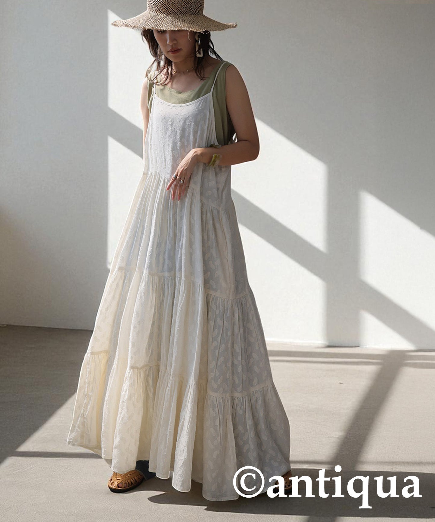 Ladies Dobby Tiered Cami Dress